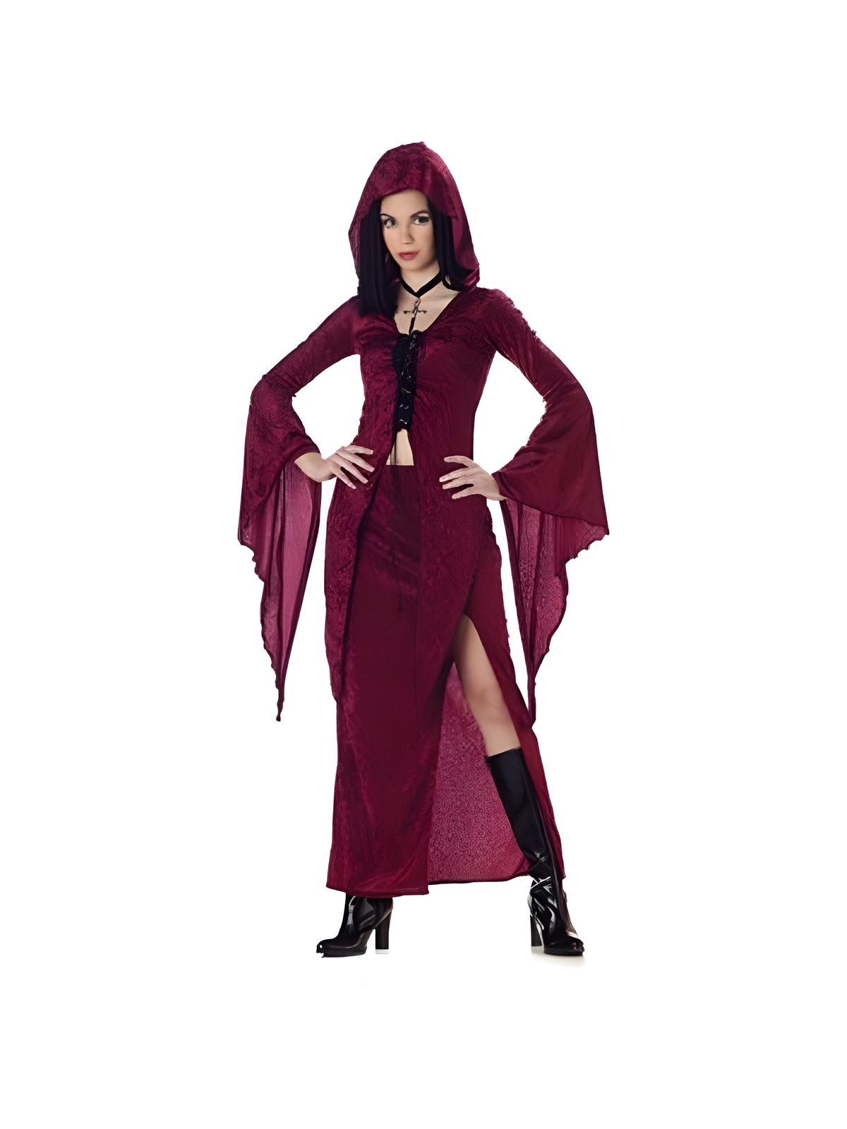 Women's Gothic Maiden Of Darkness Halloween Costume (junior Sizes)