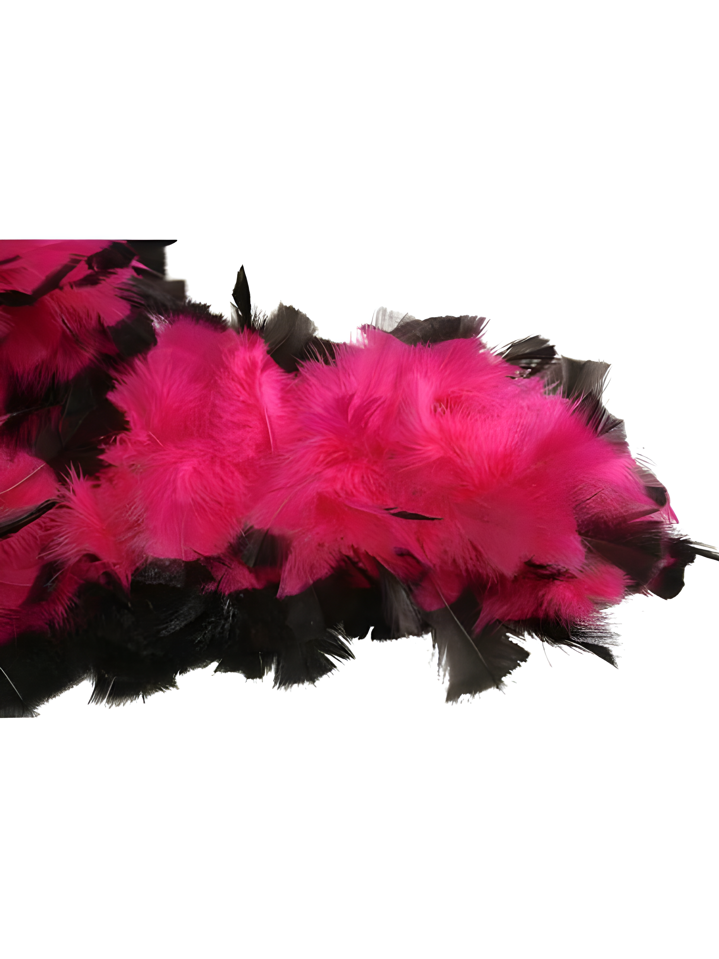 Fushia/black Chandelle Feather Boa