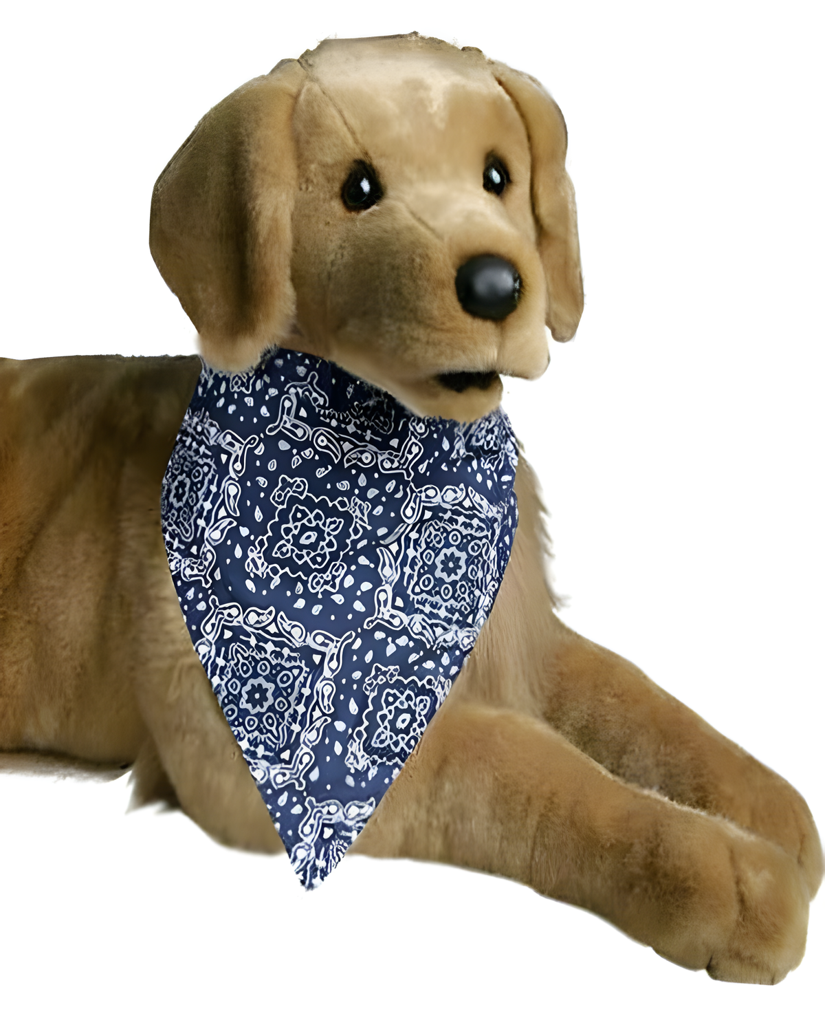 Blue Paisley Dog Bandana Size: Medium (26-50 Lbs)