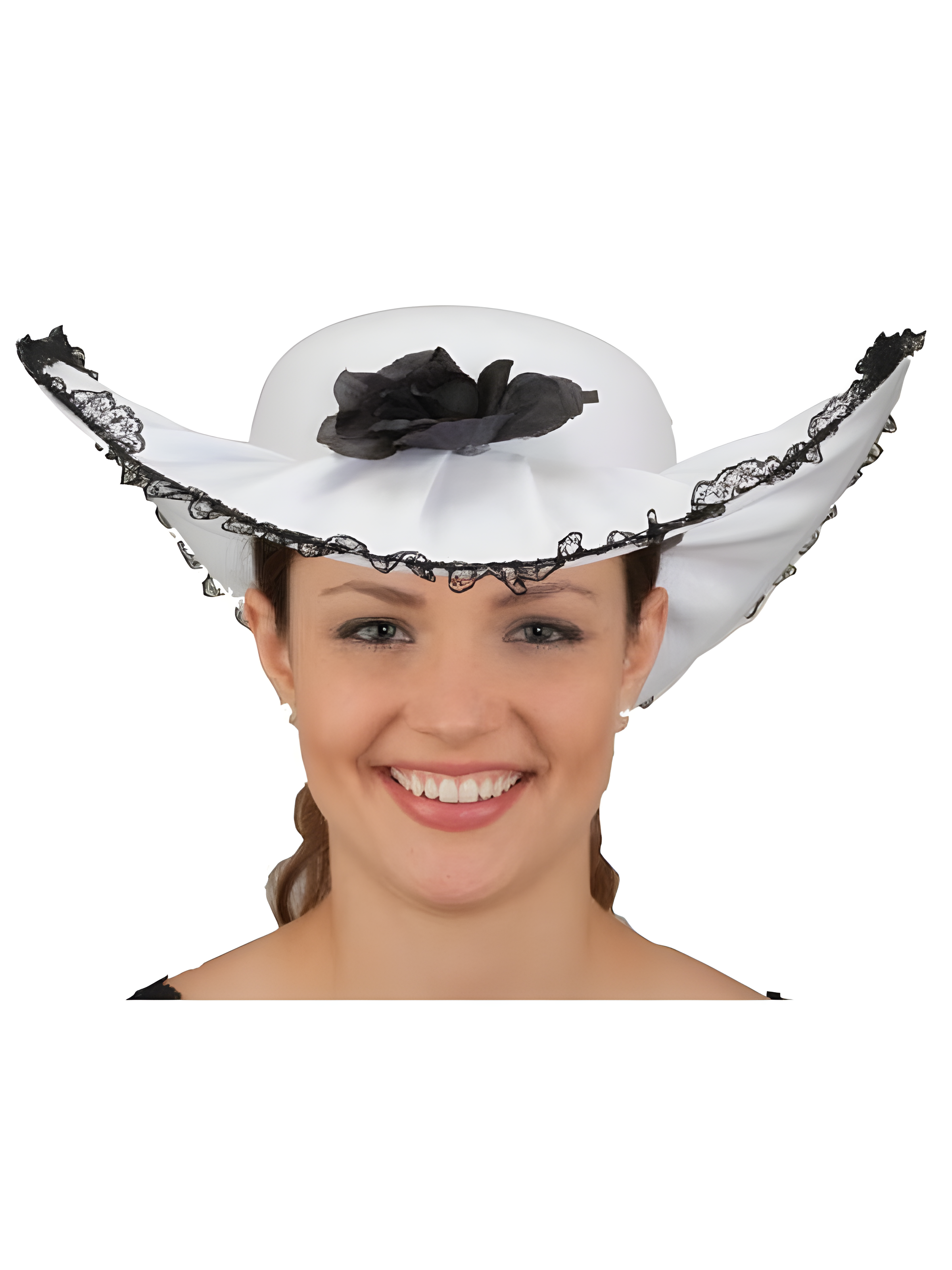 Southern Belle Hat With Lace And Flowers