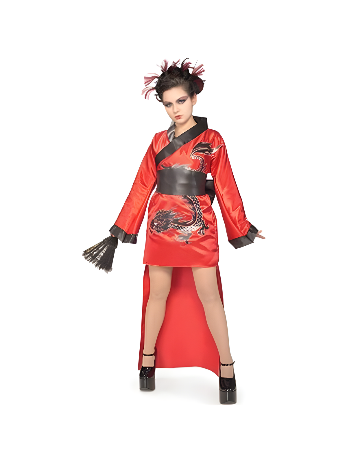 Women's Dragon Lady Kimono Halloween Costume (junior Sizes)