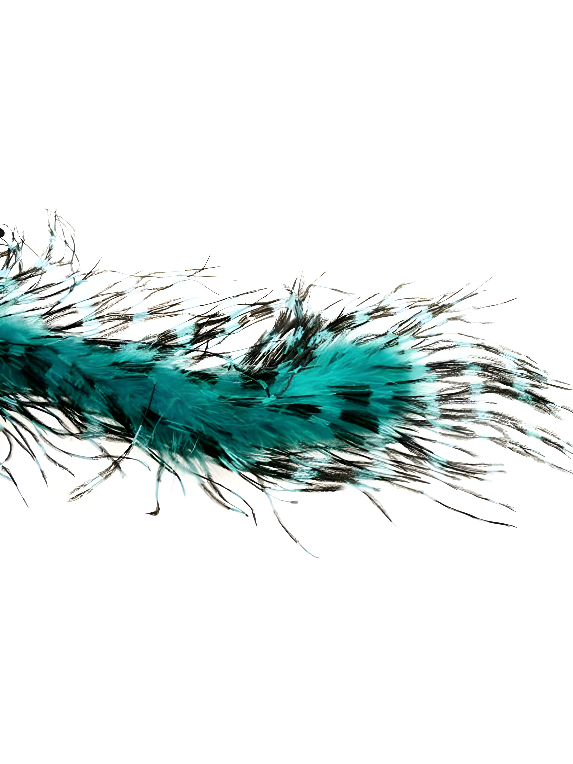 Jade/black Ostrich Feather Boa