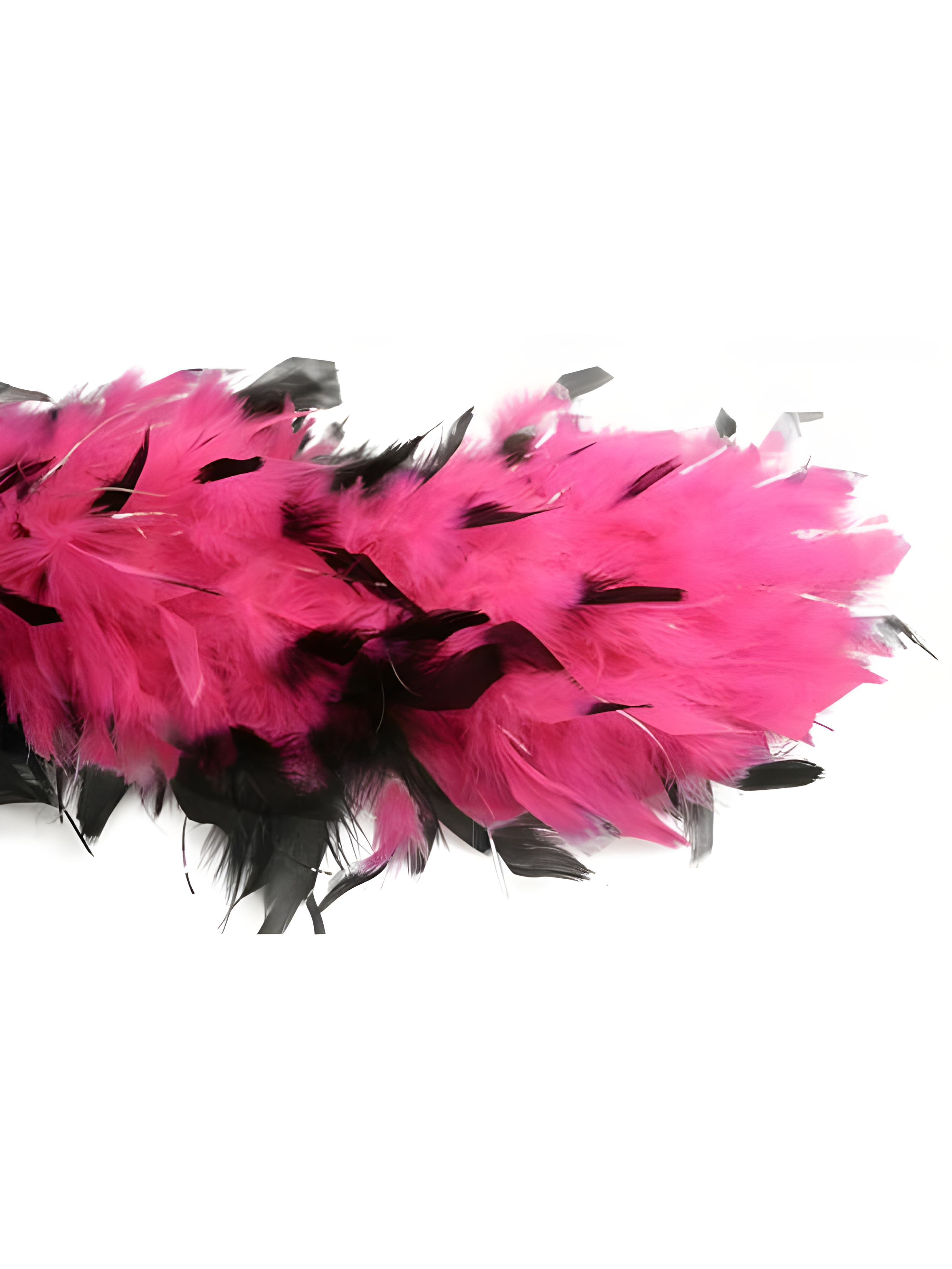 Pink/black W/tinsel Feather Boa