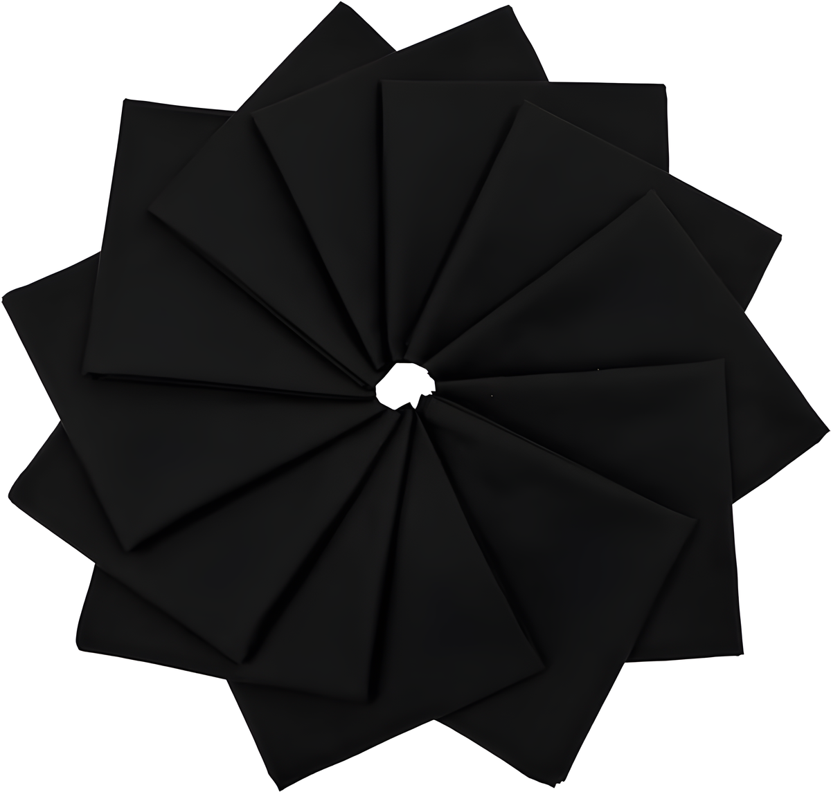 Solid Black Cotton Bandannas For Men And Women