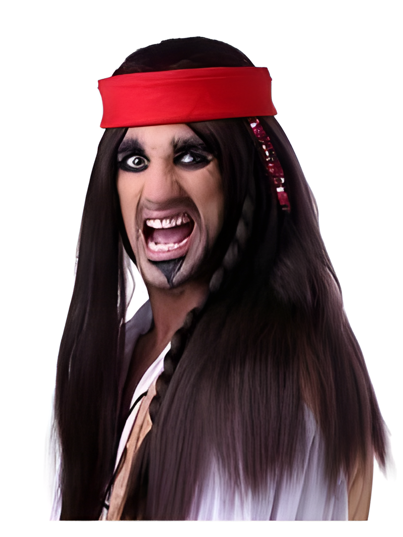 Brown Pirate Wig With Headband