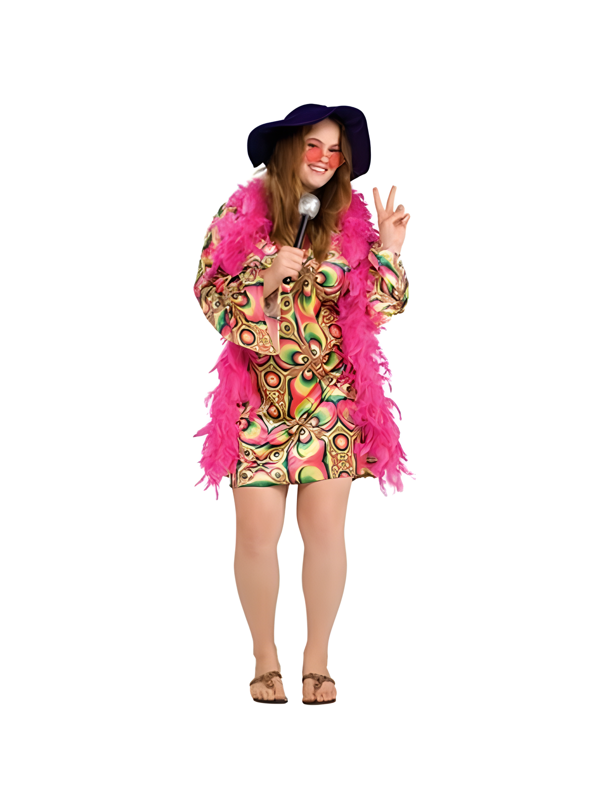 Adult Plus Size Psychedelic Dress Costume