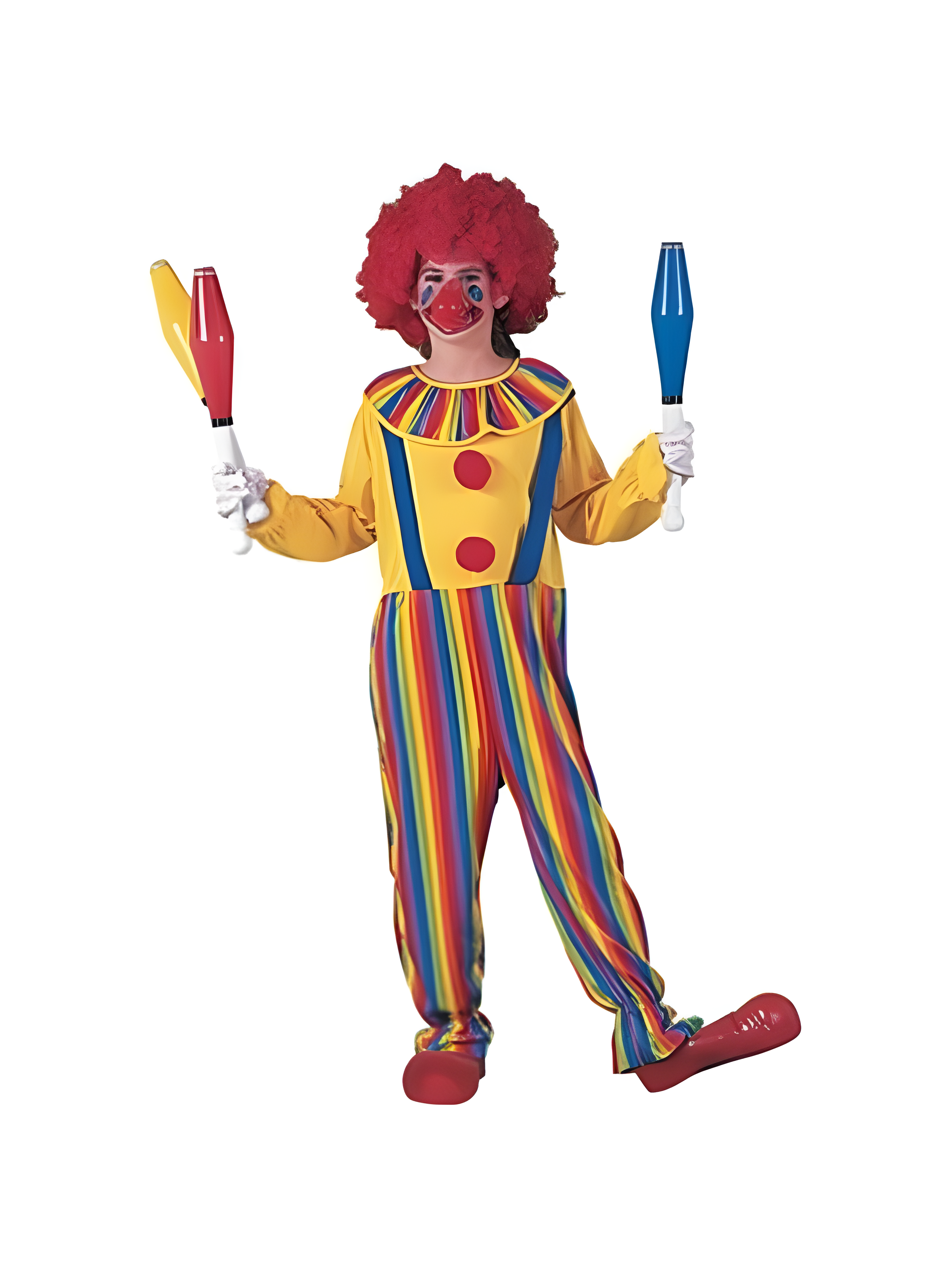 Childs Rainbow Clown Costume