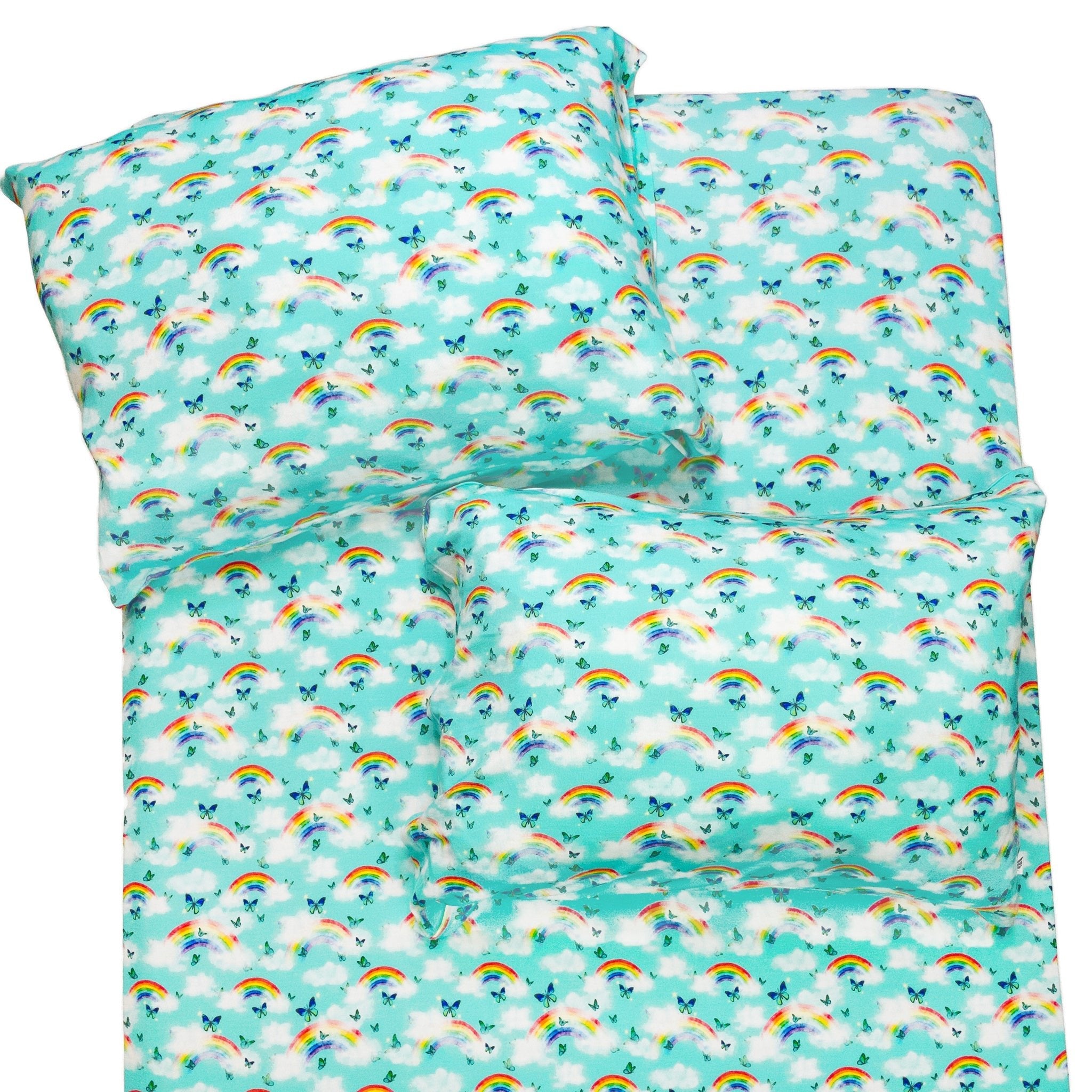 Over The Rainbow & Butterflies Twin Fitted Sheet