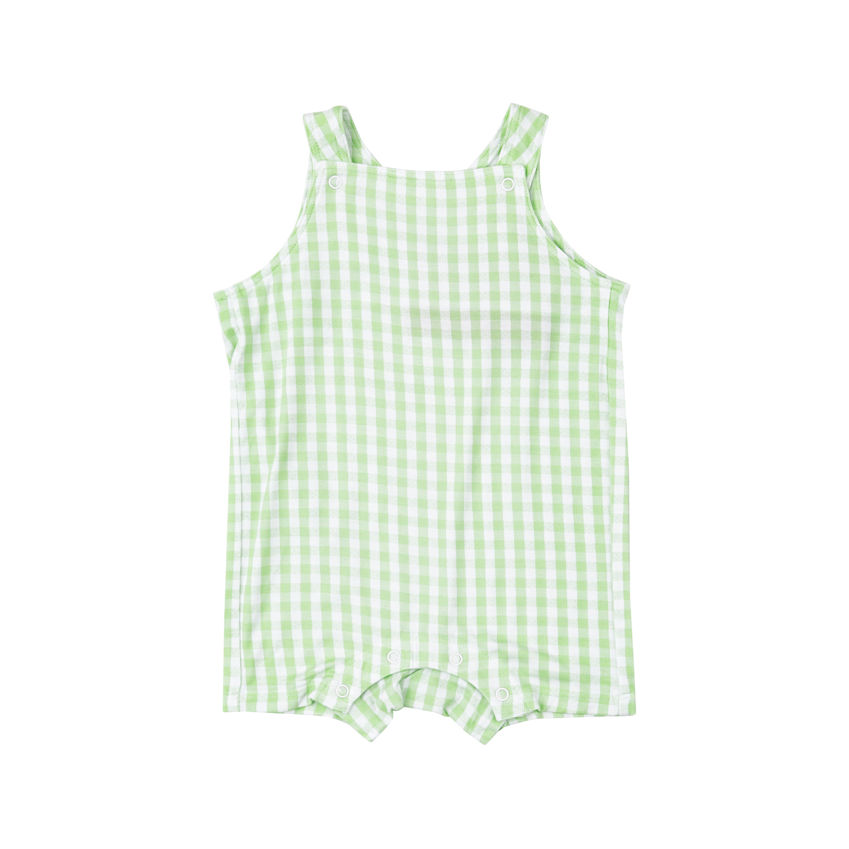 Overall Shortie - Mini Gingham Green