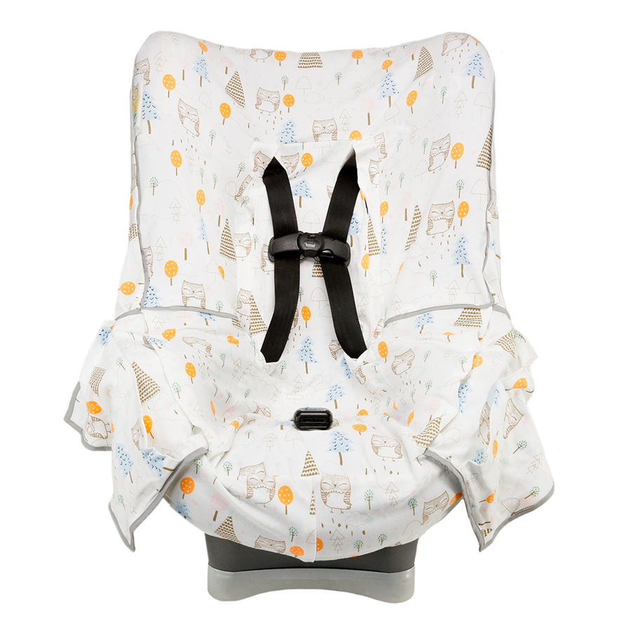 Niko Easy Wash Children's Car Seat Cover In 100% Cotton Jersey, Owl Print