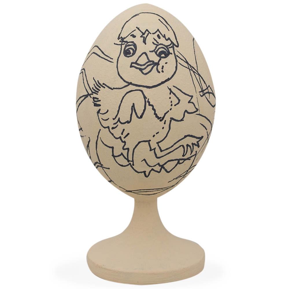 Easter Chick Unfinished Wooden Egg Figurine