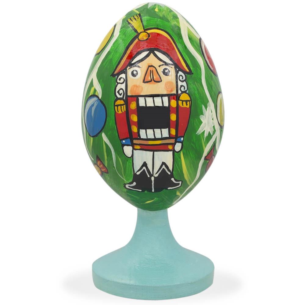 Standing Nutcracker Wooden Egg Figurine