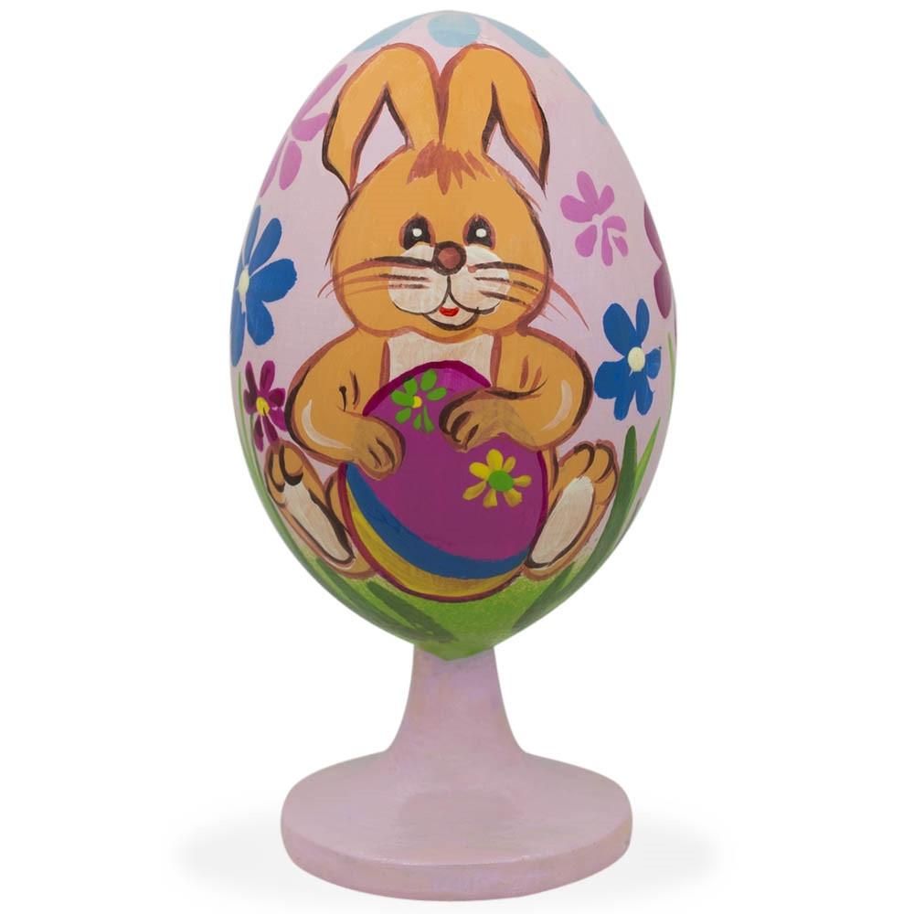 Bunny Decorating Easter Egg Wooden Figurine