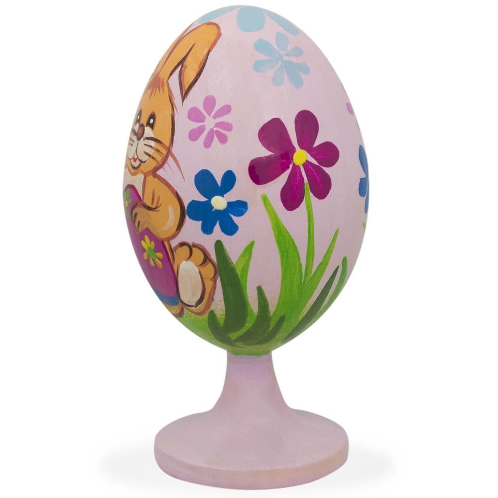 Bunny Decorating Easter Egg Wooden Figurine