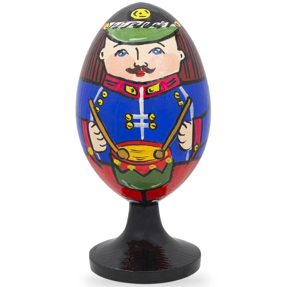 Soldier With Drum Wooden Figurine