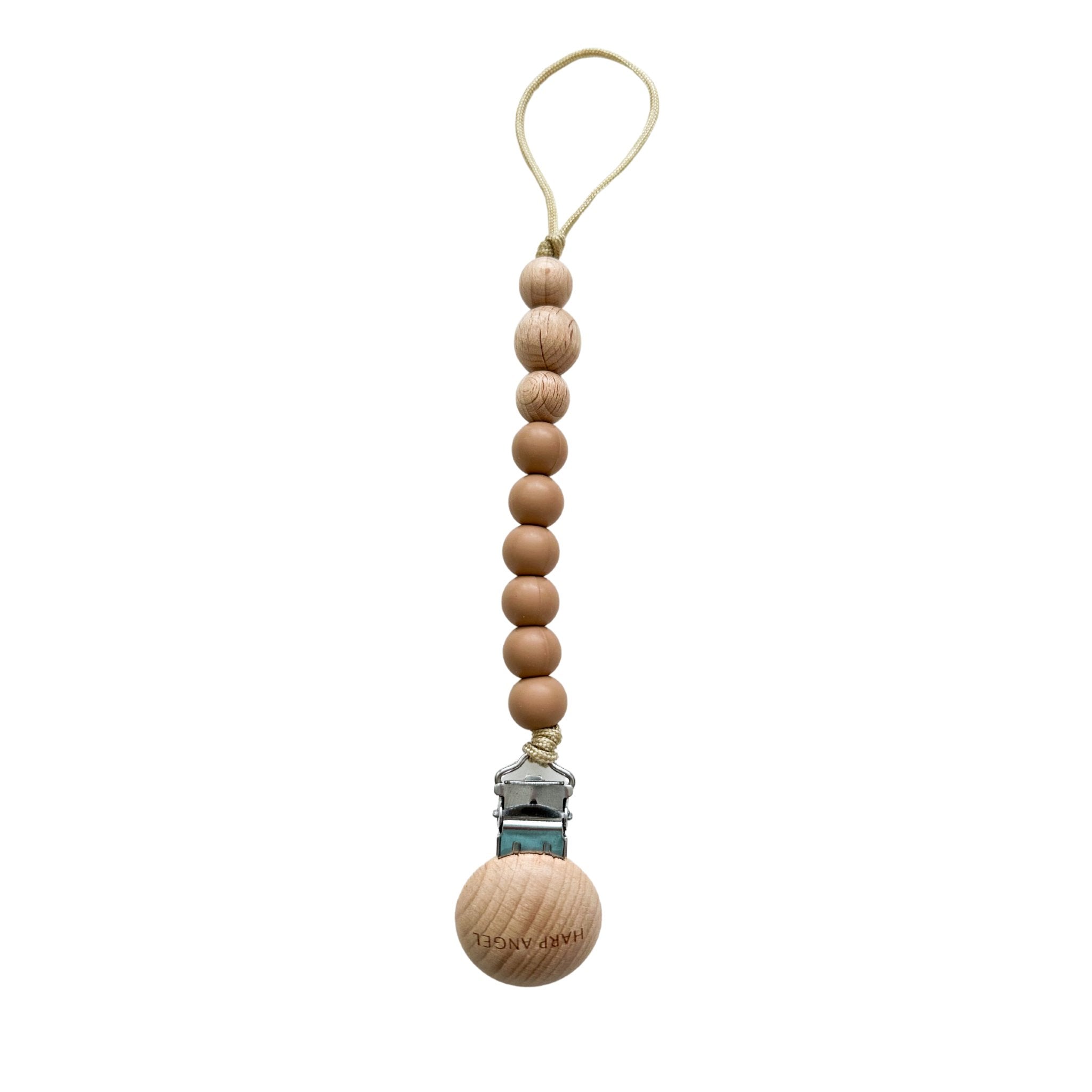 Pacifier Clip Harper (camel)