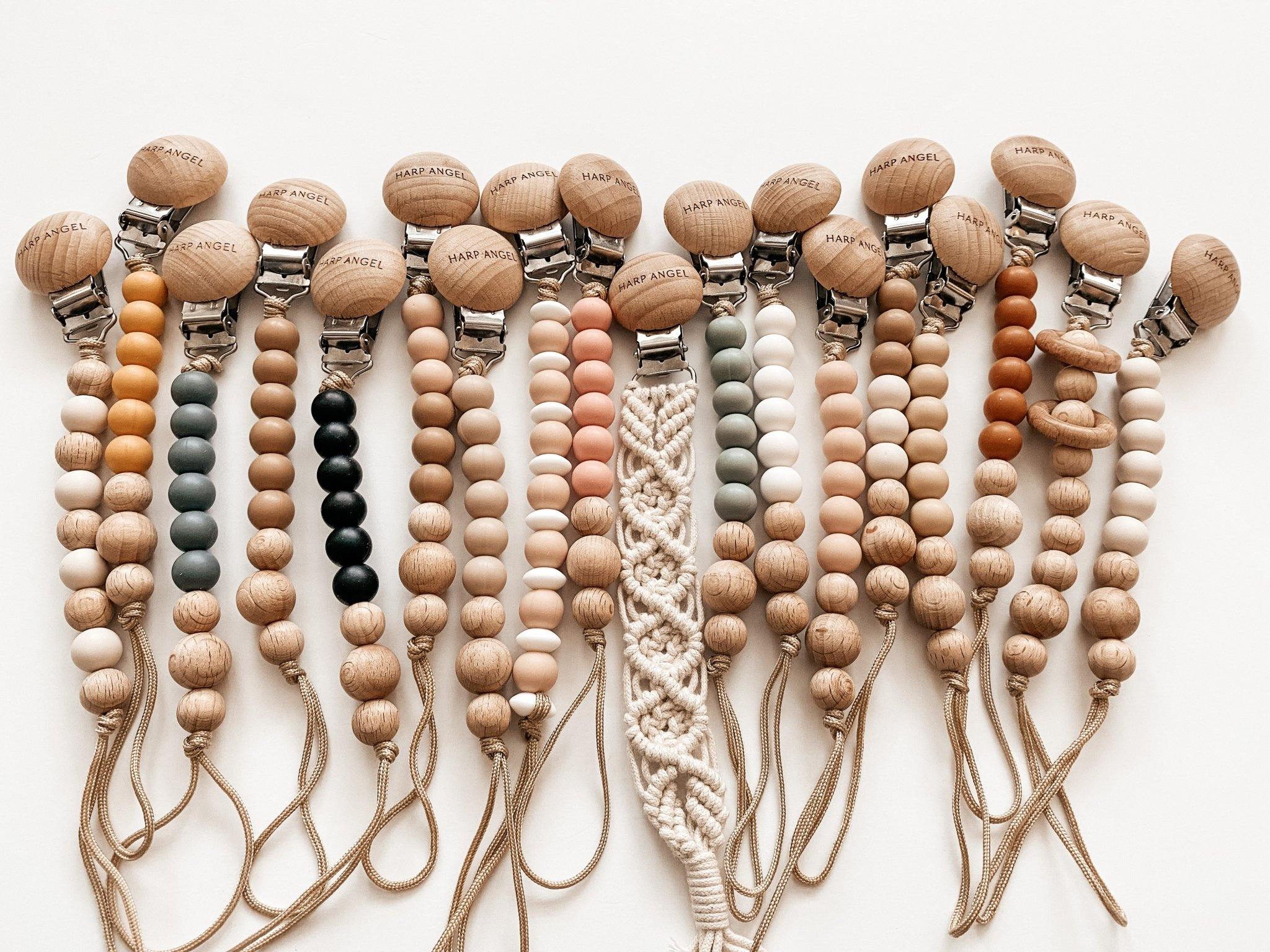 Pacifier Clip Macrame - Blush