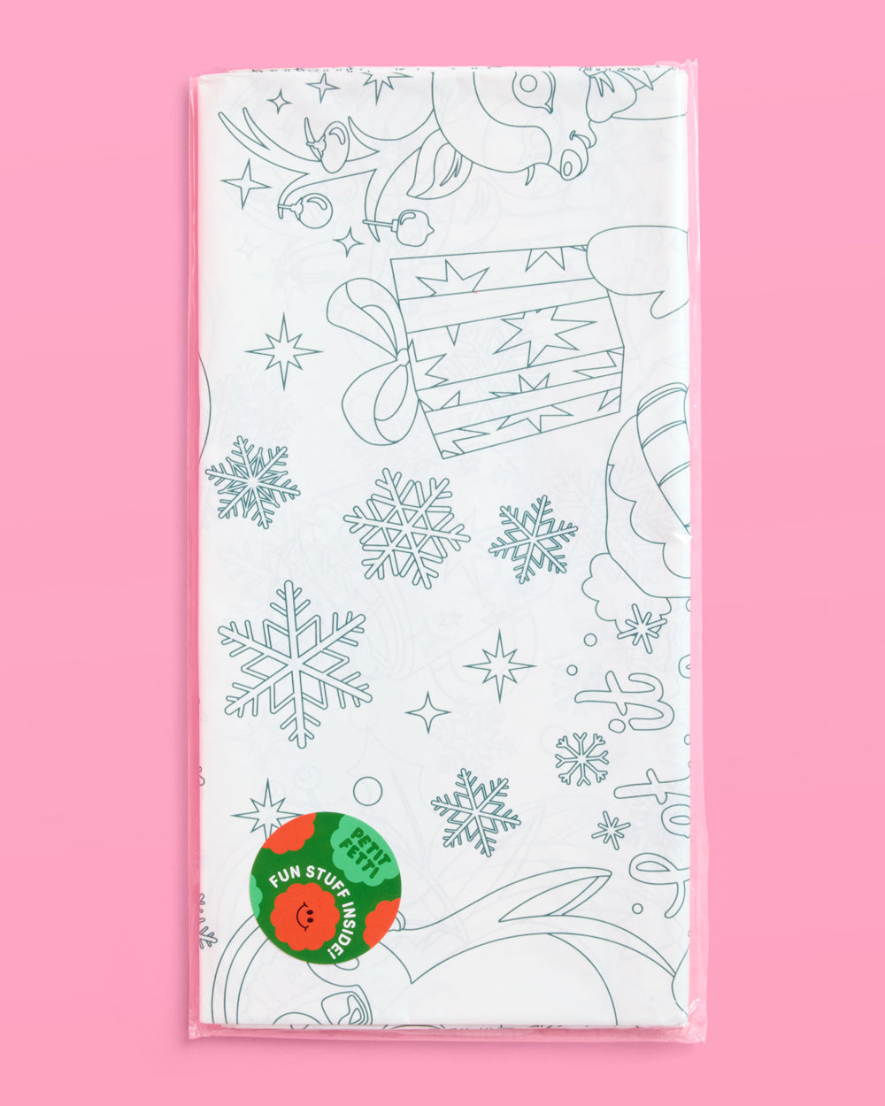 Color Me Merry Paper Tablecloth - Coloring Tablecloth