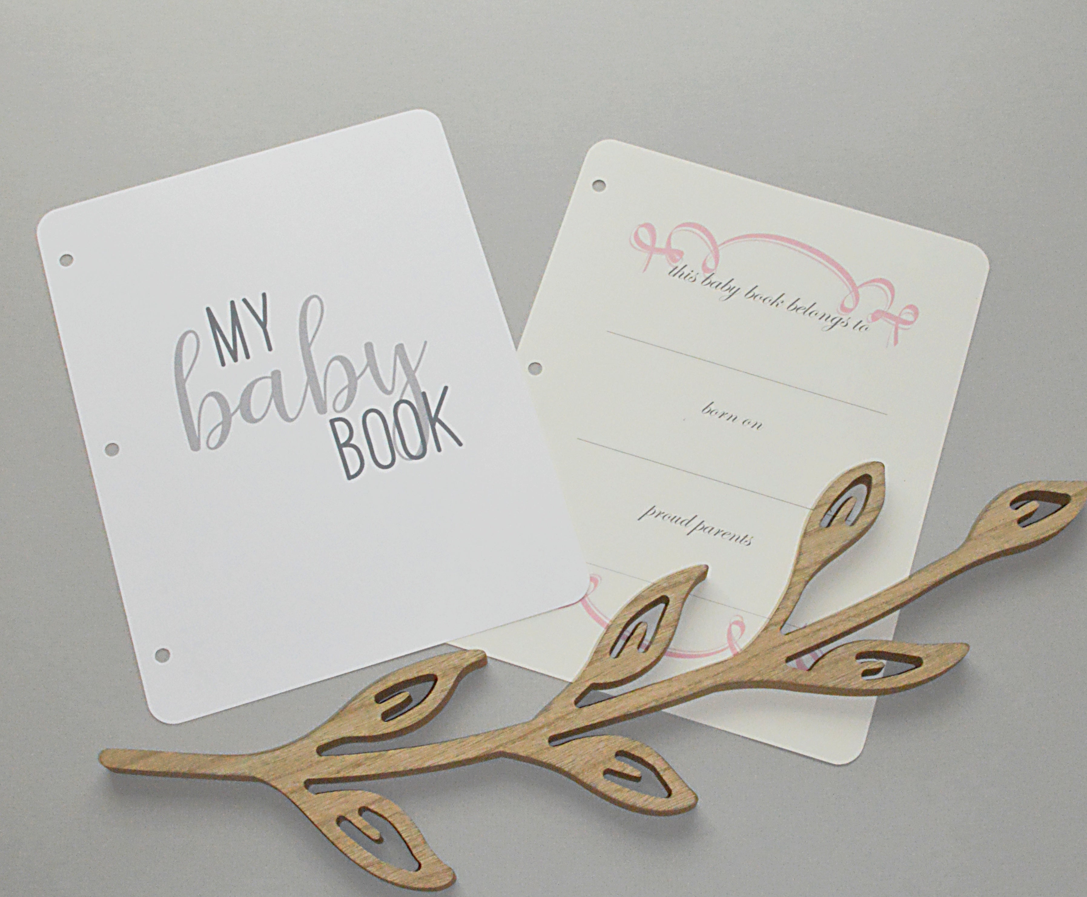 Baby Memory Book - Blue Linen (w/ Satin Bow)