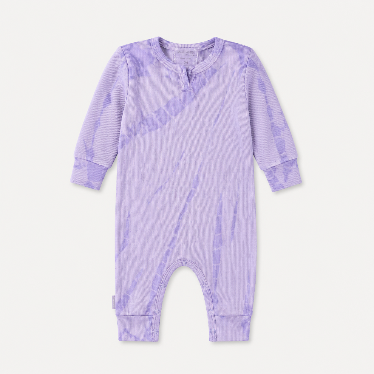 Ribbed Tie Dye Henley Romper