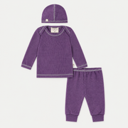 Rib Beanie, Lap Tee And Legging Set