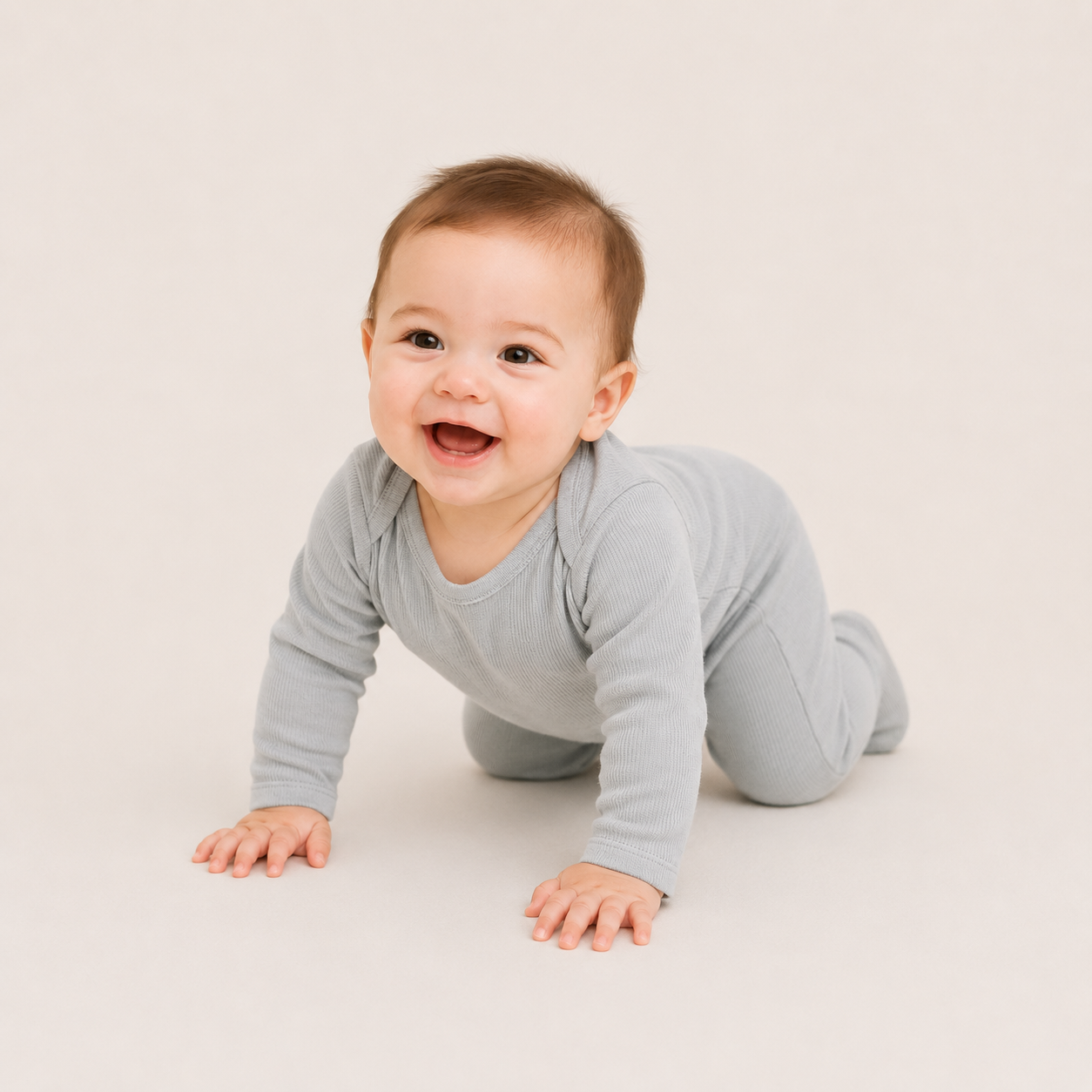 Variegated Rib Lap Tee Footie Pajama