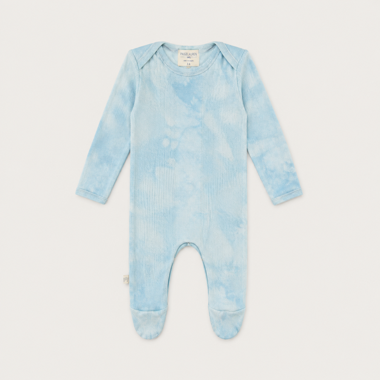 Variegated Rib Lap Tee Footie Pajama