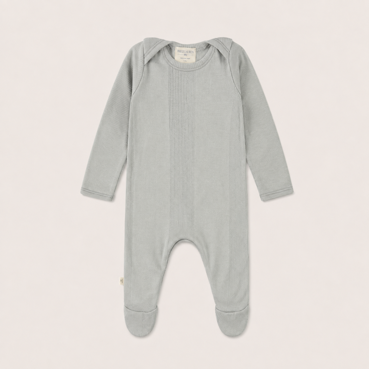 Variegated Rib Lap Tee Footie Pajama