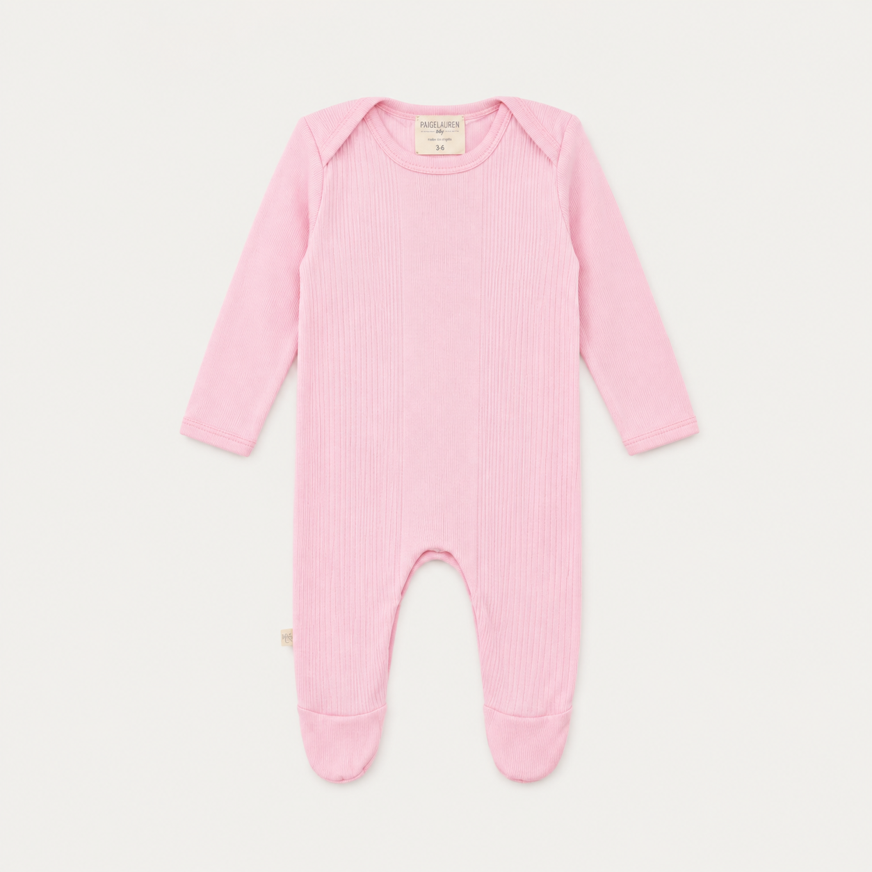Variegated Rib Lap Tee Footie Pajama