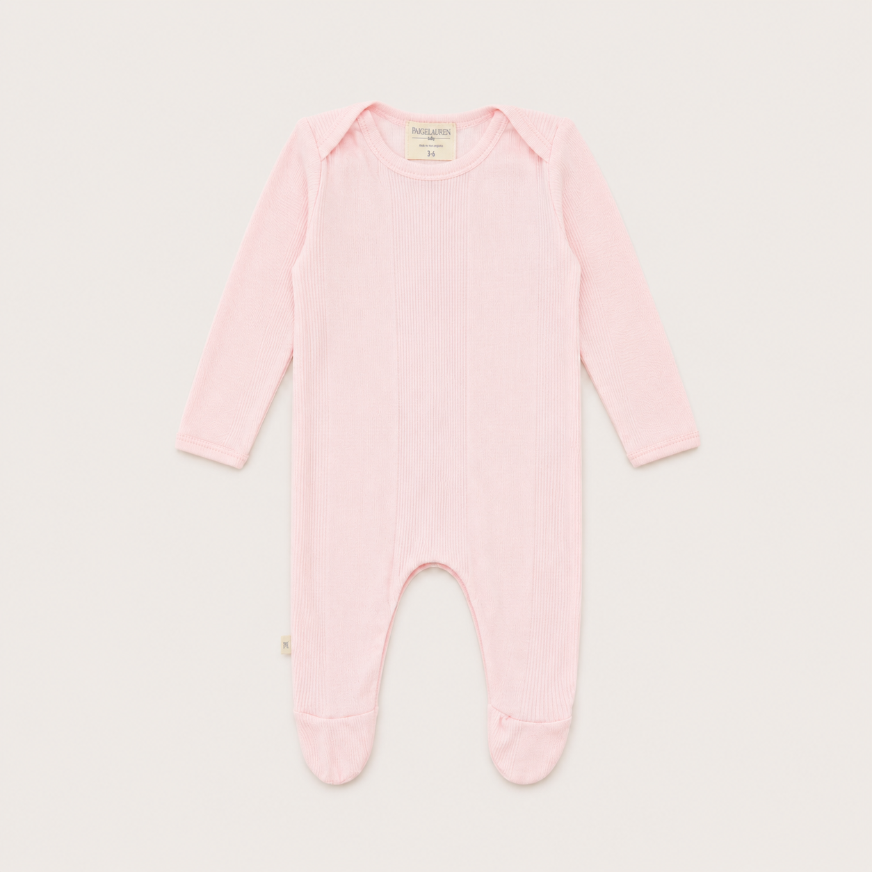 Variegated Rib Lap Tee Footie Pajama