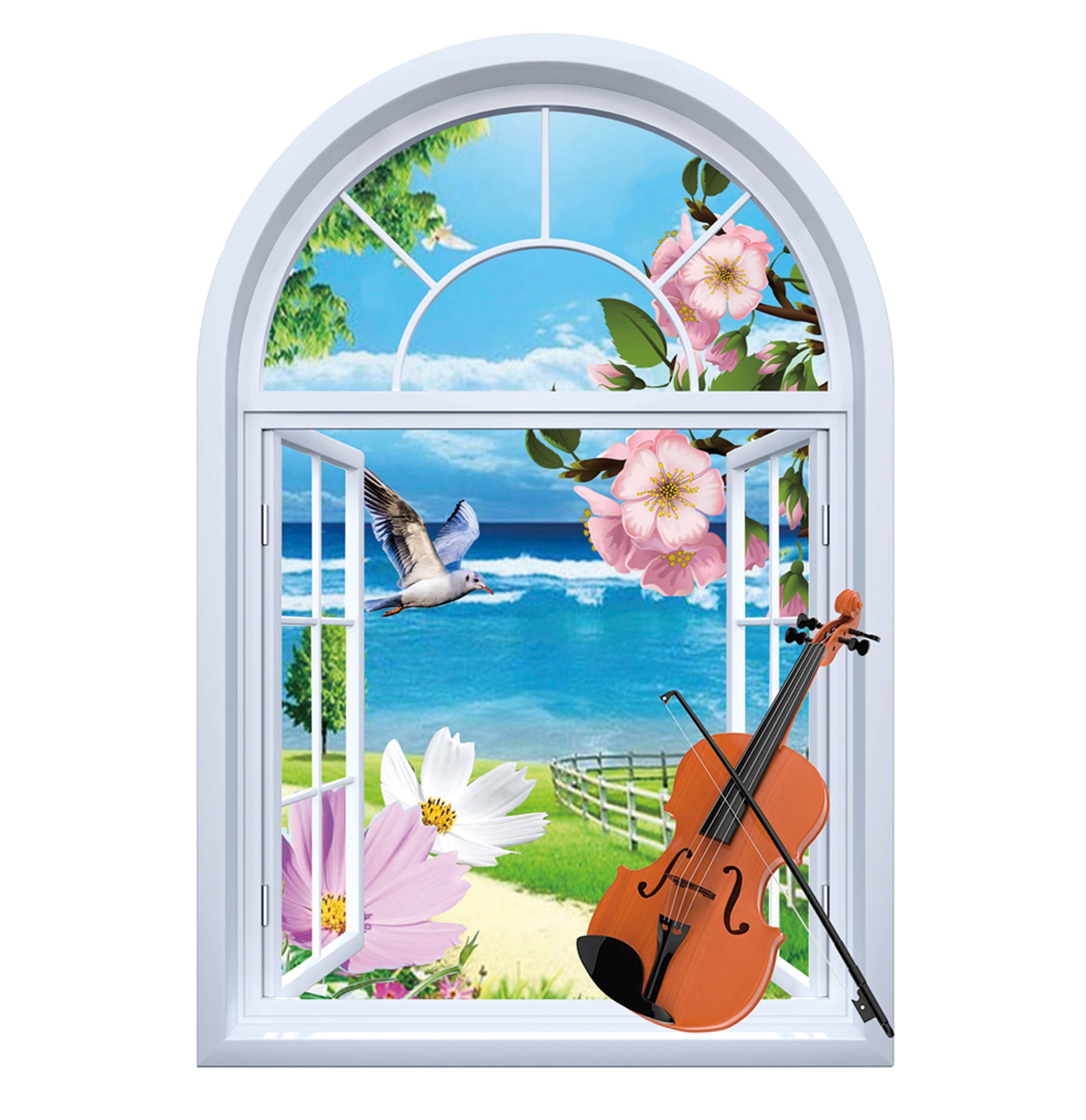 Paint By Number Violin By Window