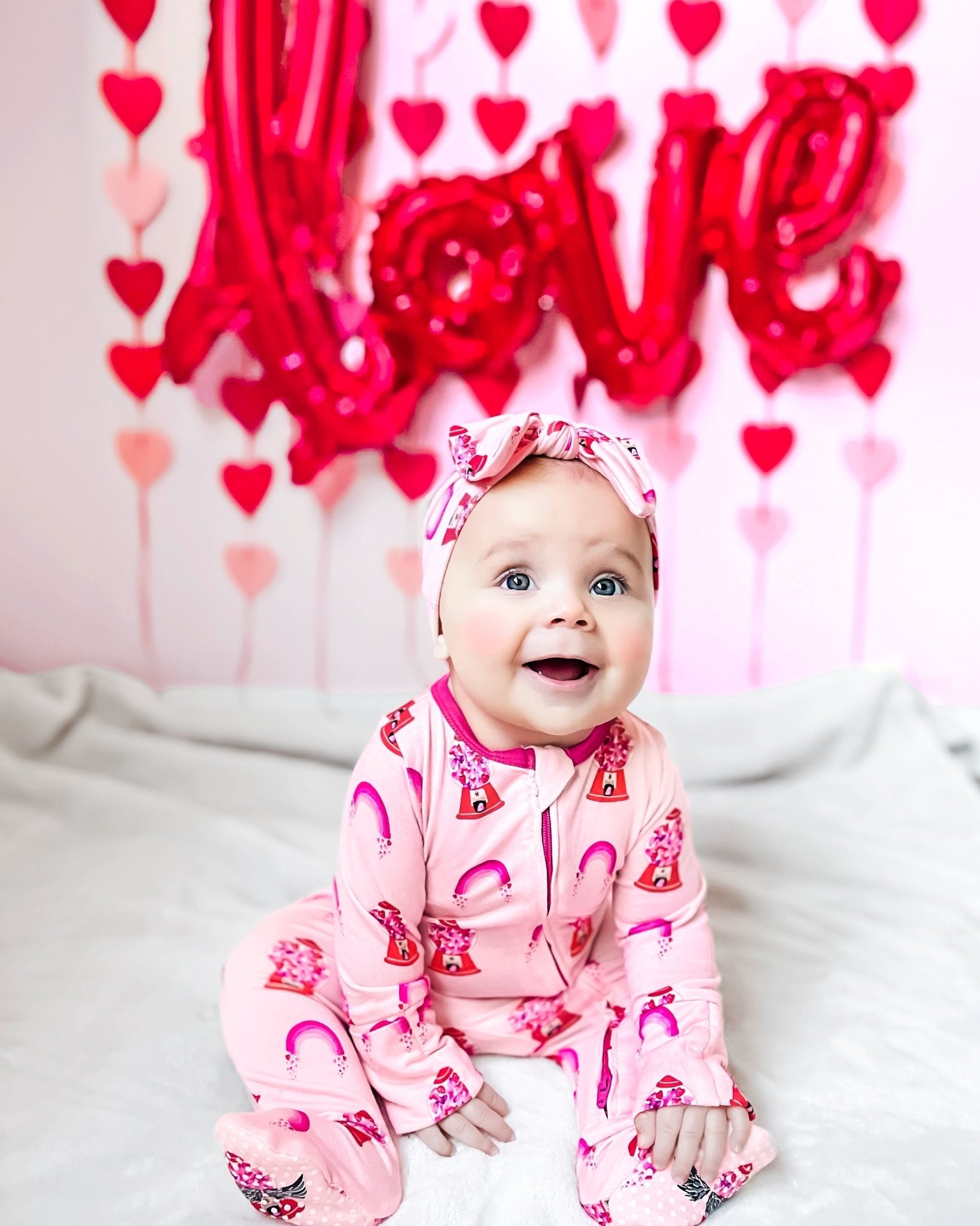 Painted Heart Gumballs Coverall (0-3t)