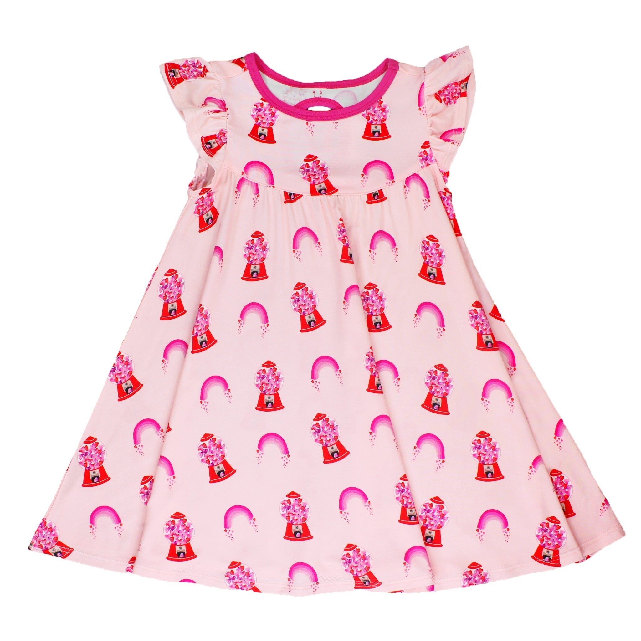 Painted Heart Gumballs Twirling Dress (2t-6y)