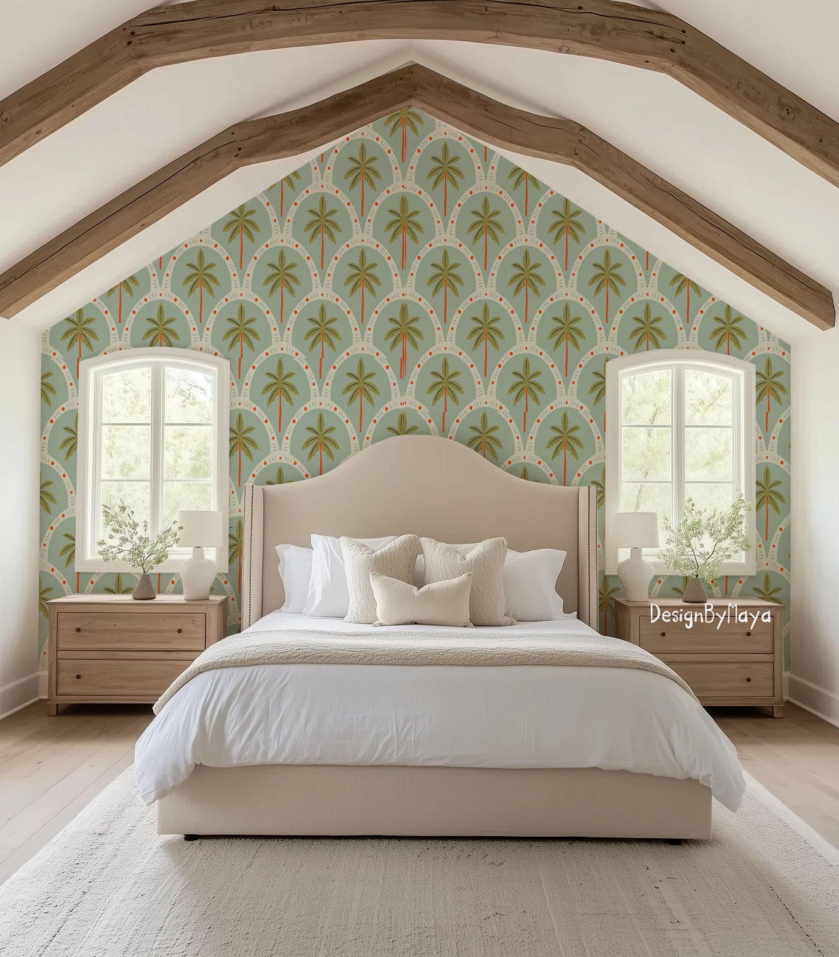 Retro Style Flowers Wallpaper - House Wallpapers