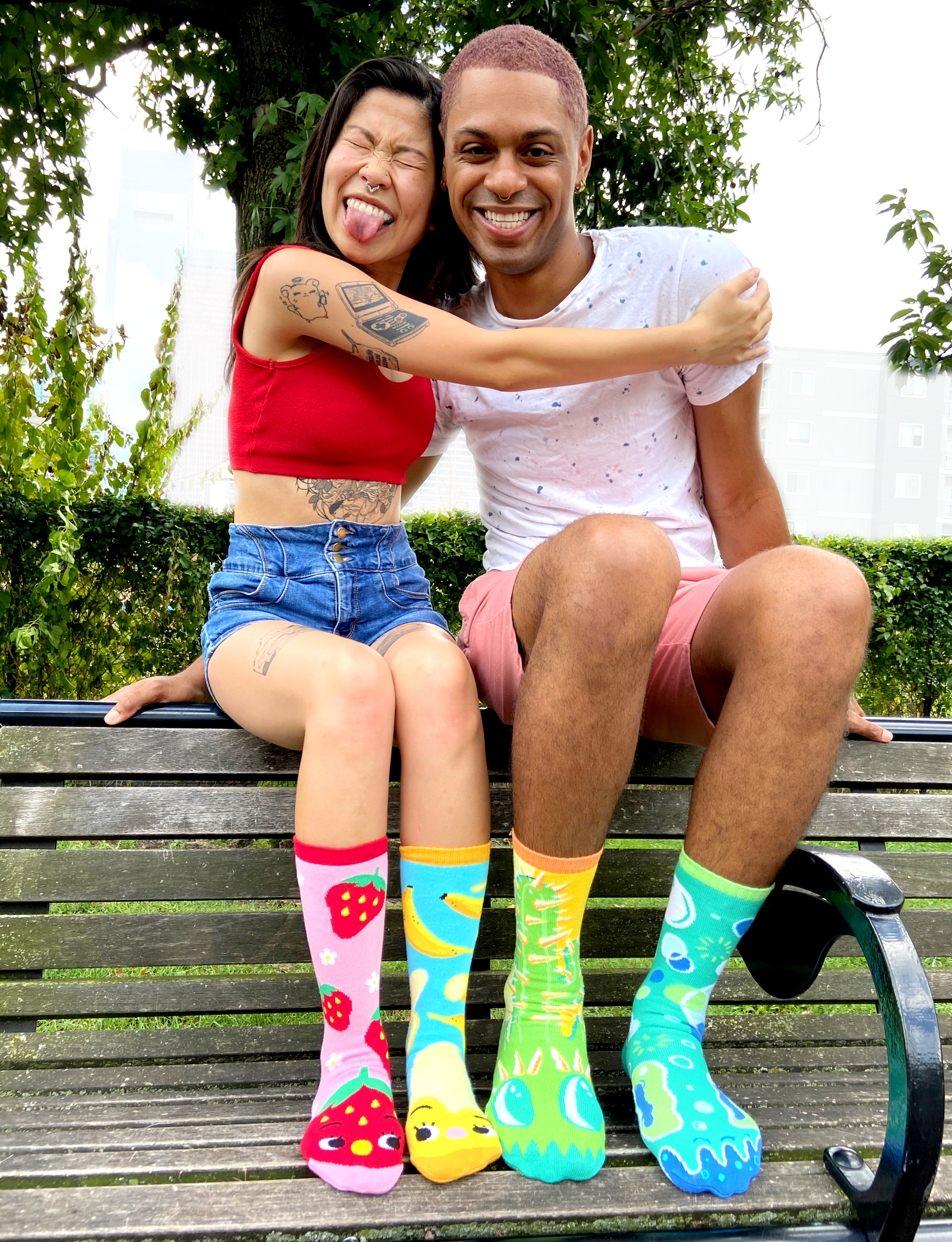 Taste Buds Strawberry & Banana Socks