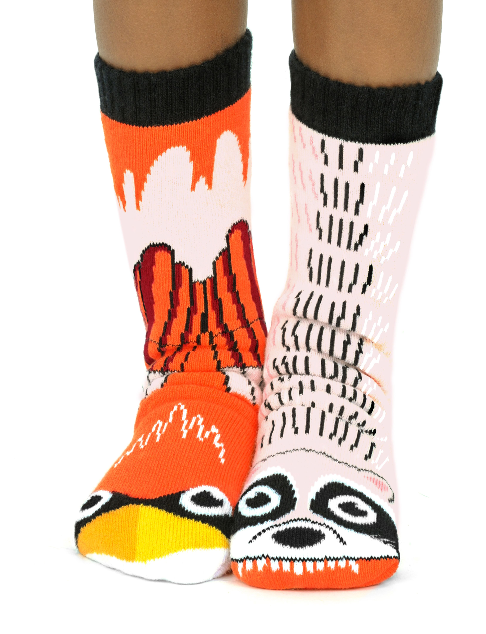 Raccoon & Cardinal Socks