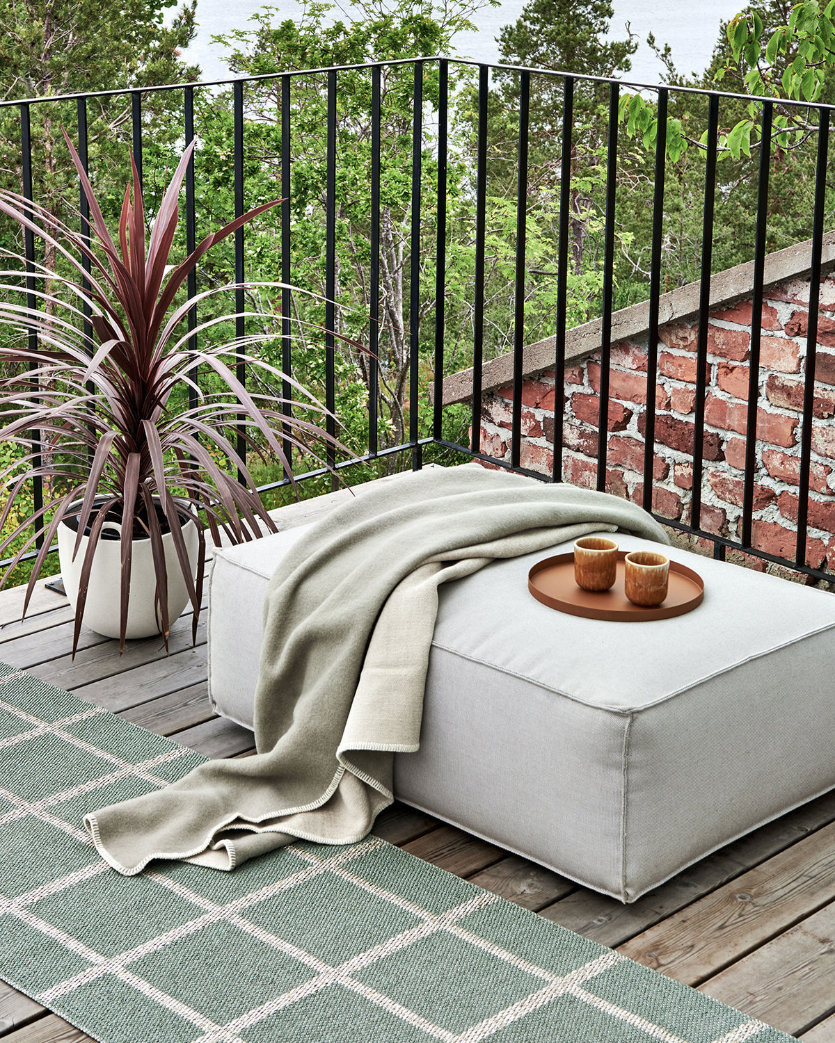 Blanket Ylva Pine/seagrass 4.5 X 6.5 Ft