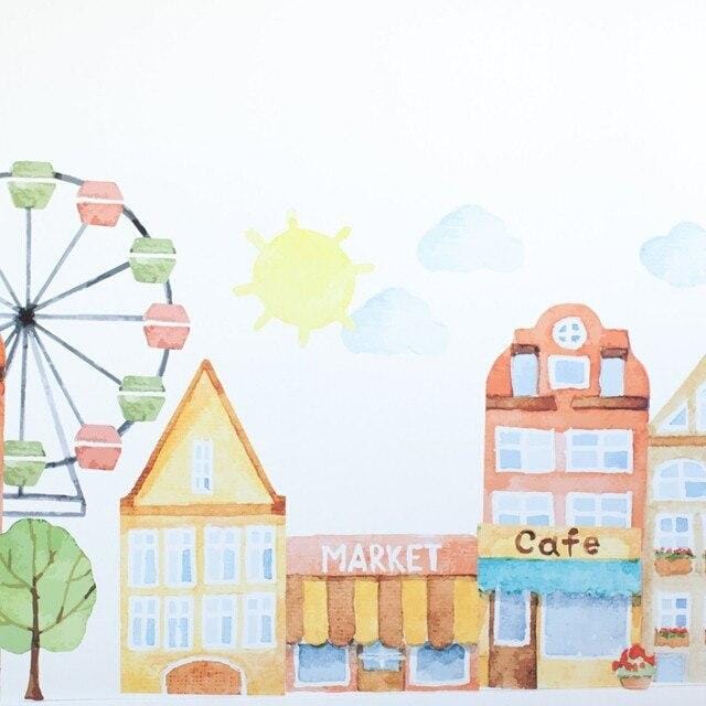 Parisienne Market Place Wall Decal