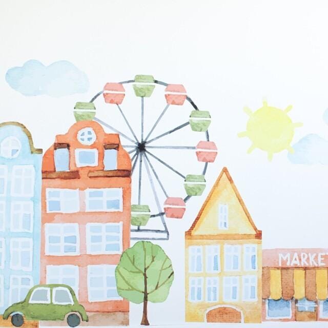 Parisienne Market Place Wall Decal