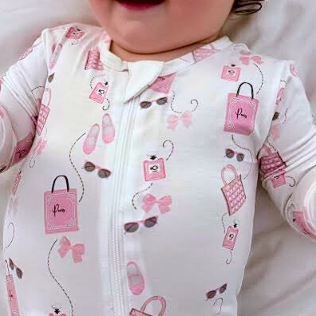 Paris In Pink Zippered Romper