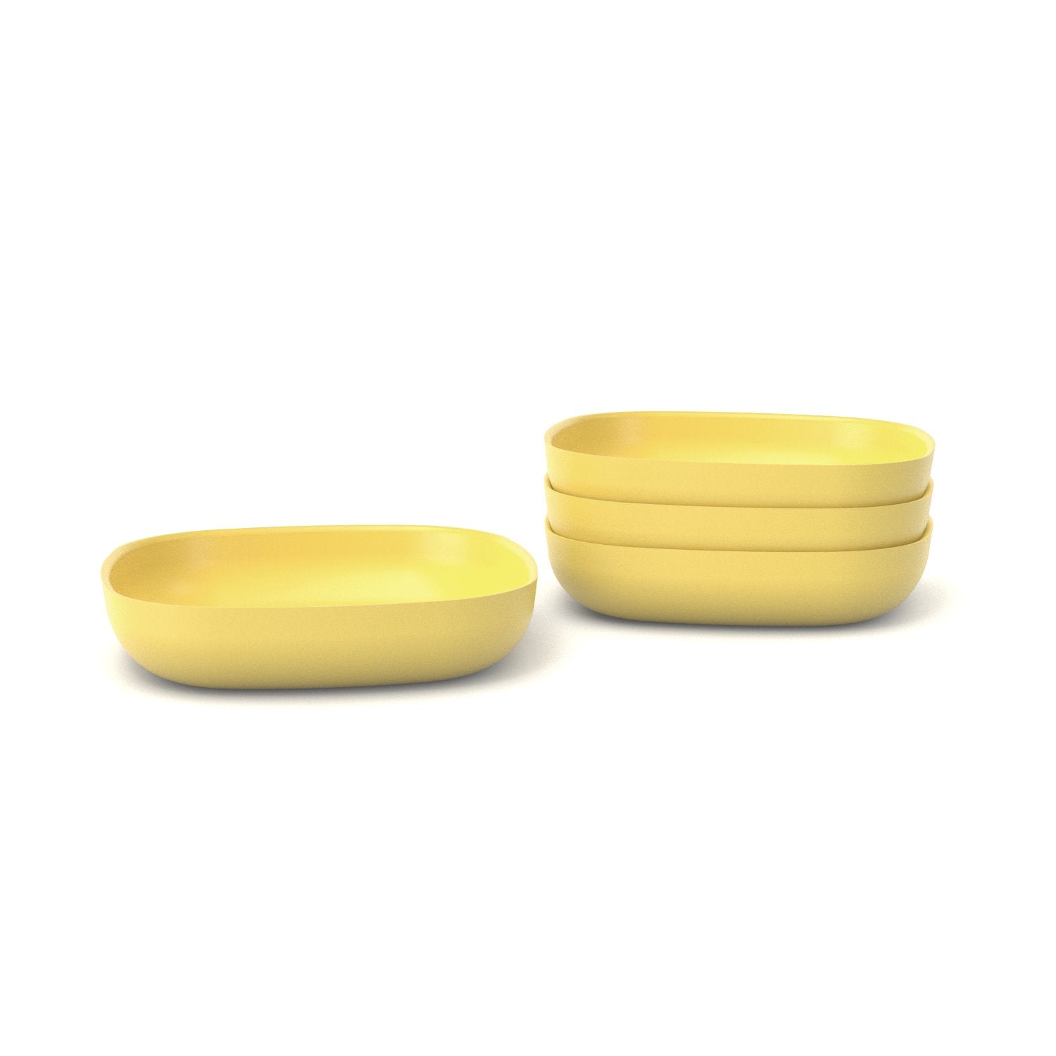 Bamboo Pasta Bowl - 4 Piece Set - Lemon