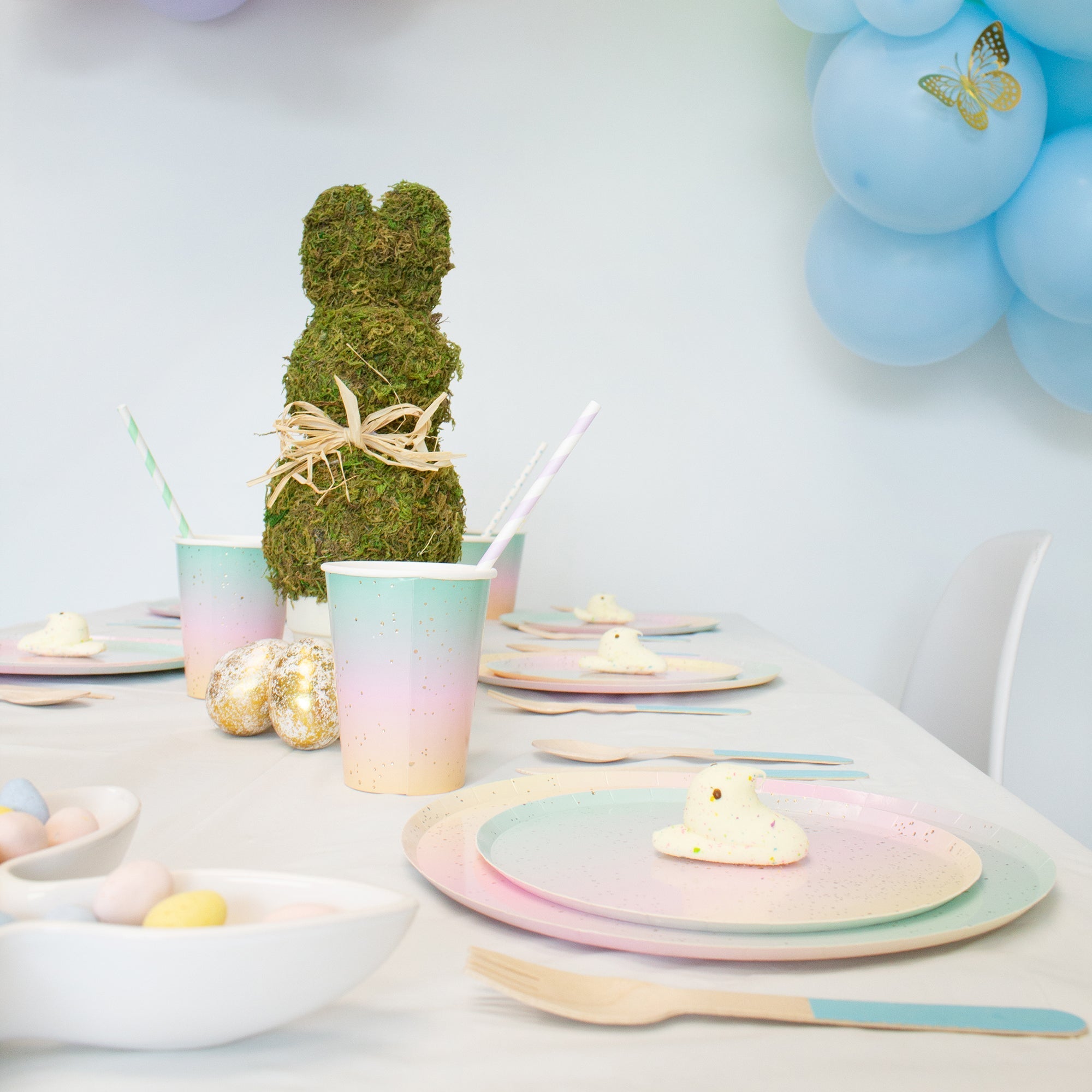 Light Blue Wooden Utensil Set – 24ct | On Sale!!