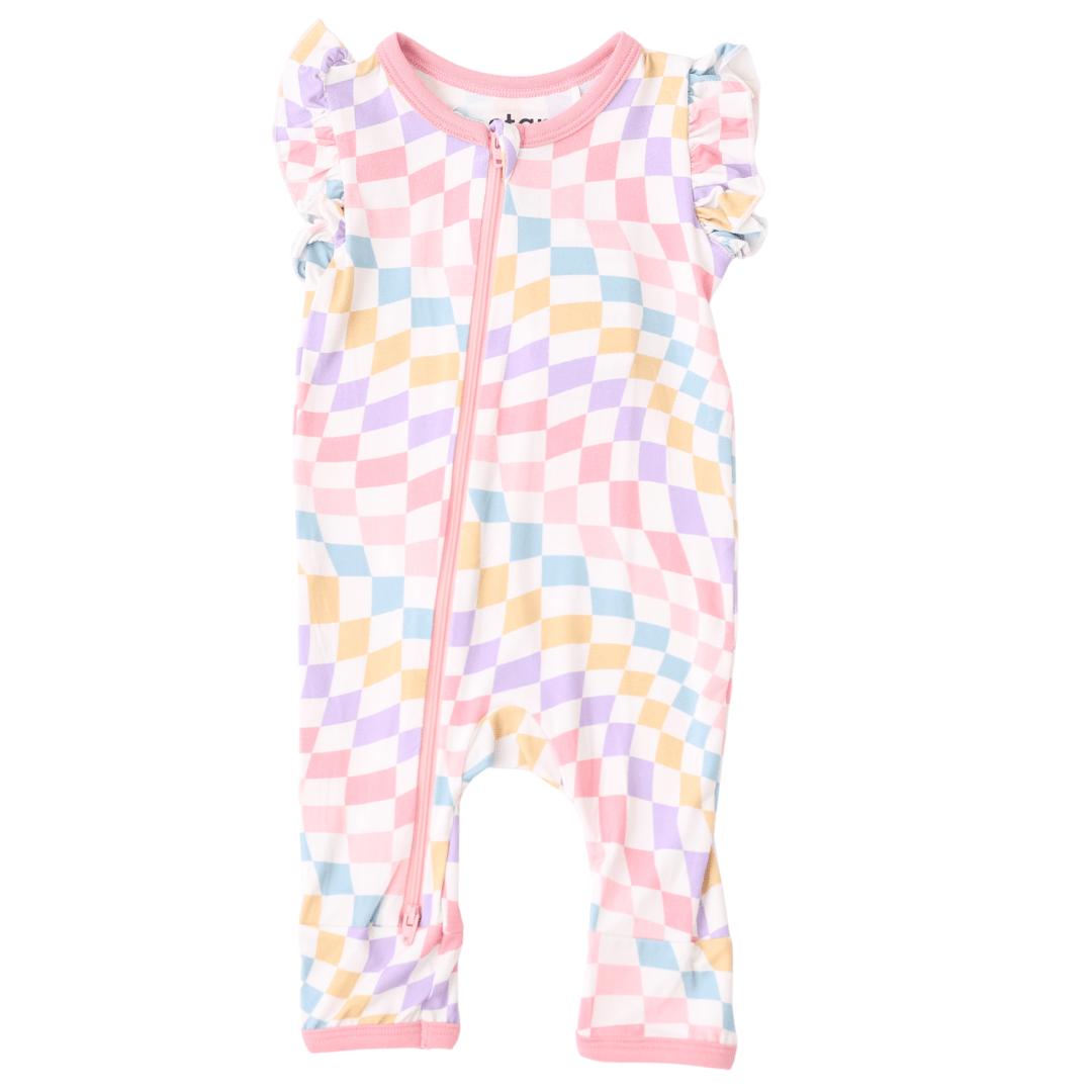 Pastel Checks Romper
