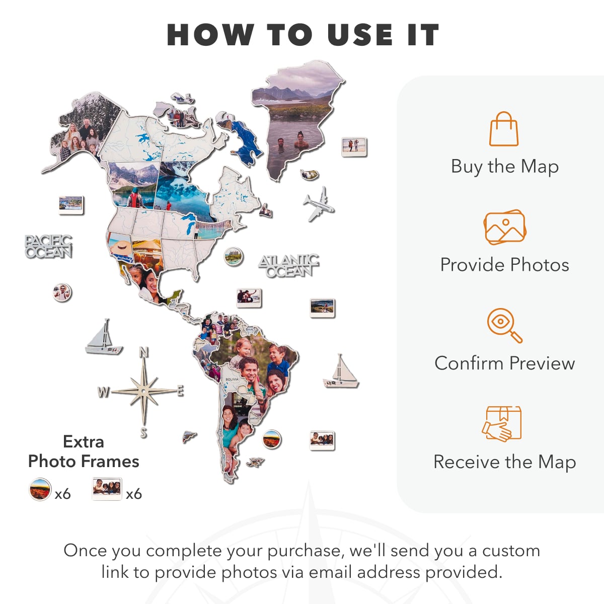World Photo Map Pastel
