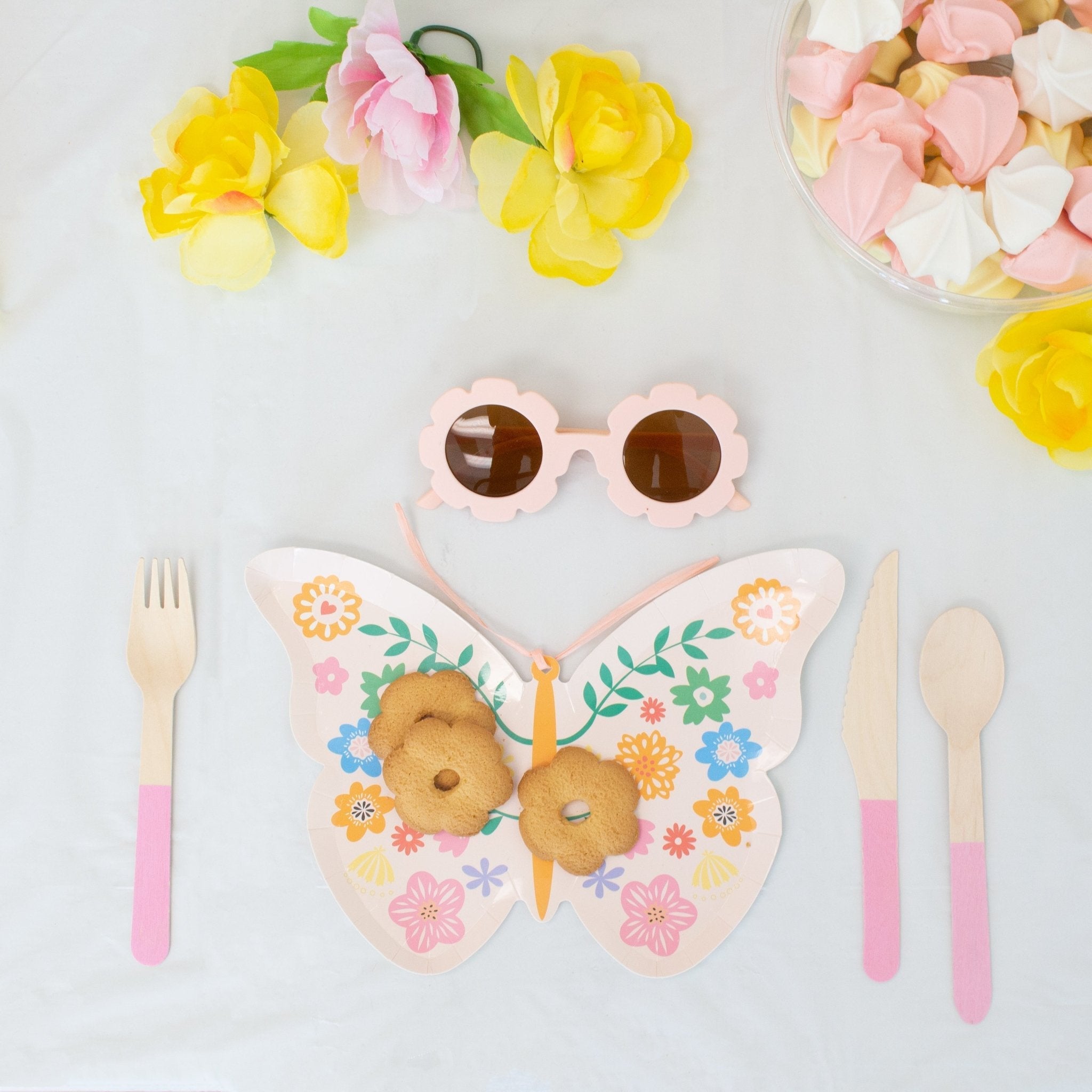 Pastel Pink Wooden Utensil Set – 24ct | On Sale!!