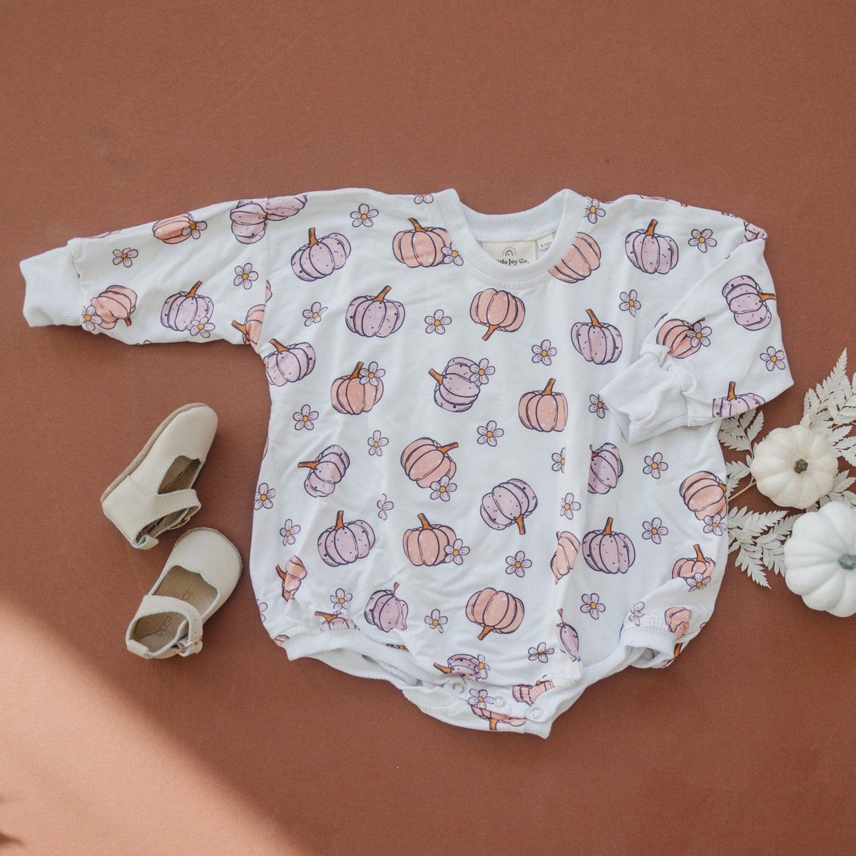 Pastel Pumpkins Bamboo Bubble Romper