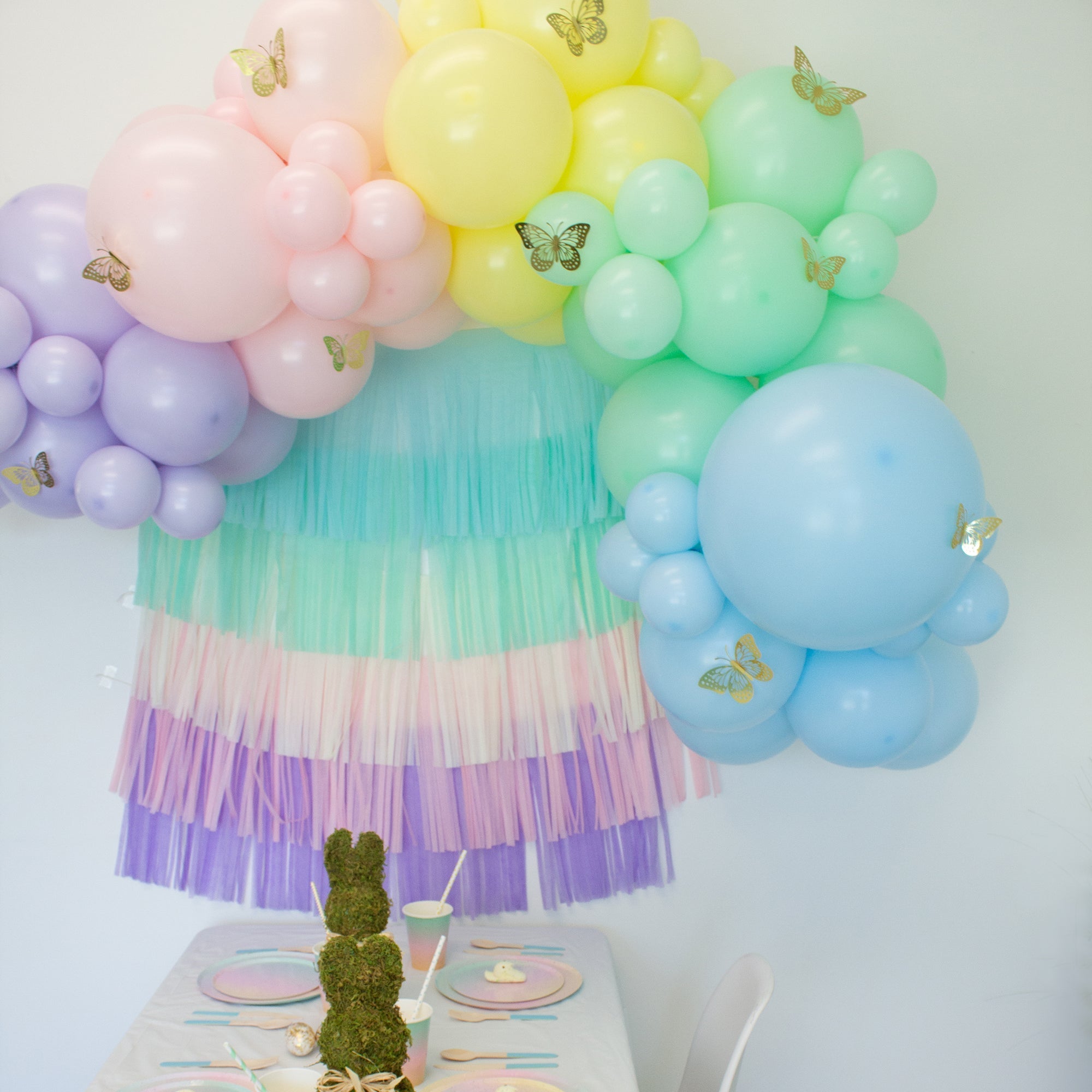 Pastel Rainbow Tassel Tail