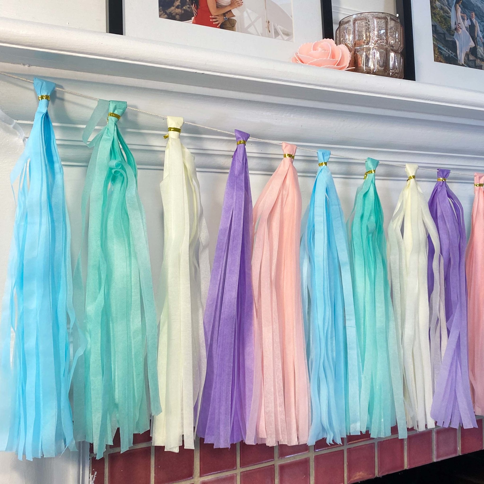 Pastel Rainbow Tassel Tail