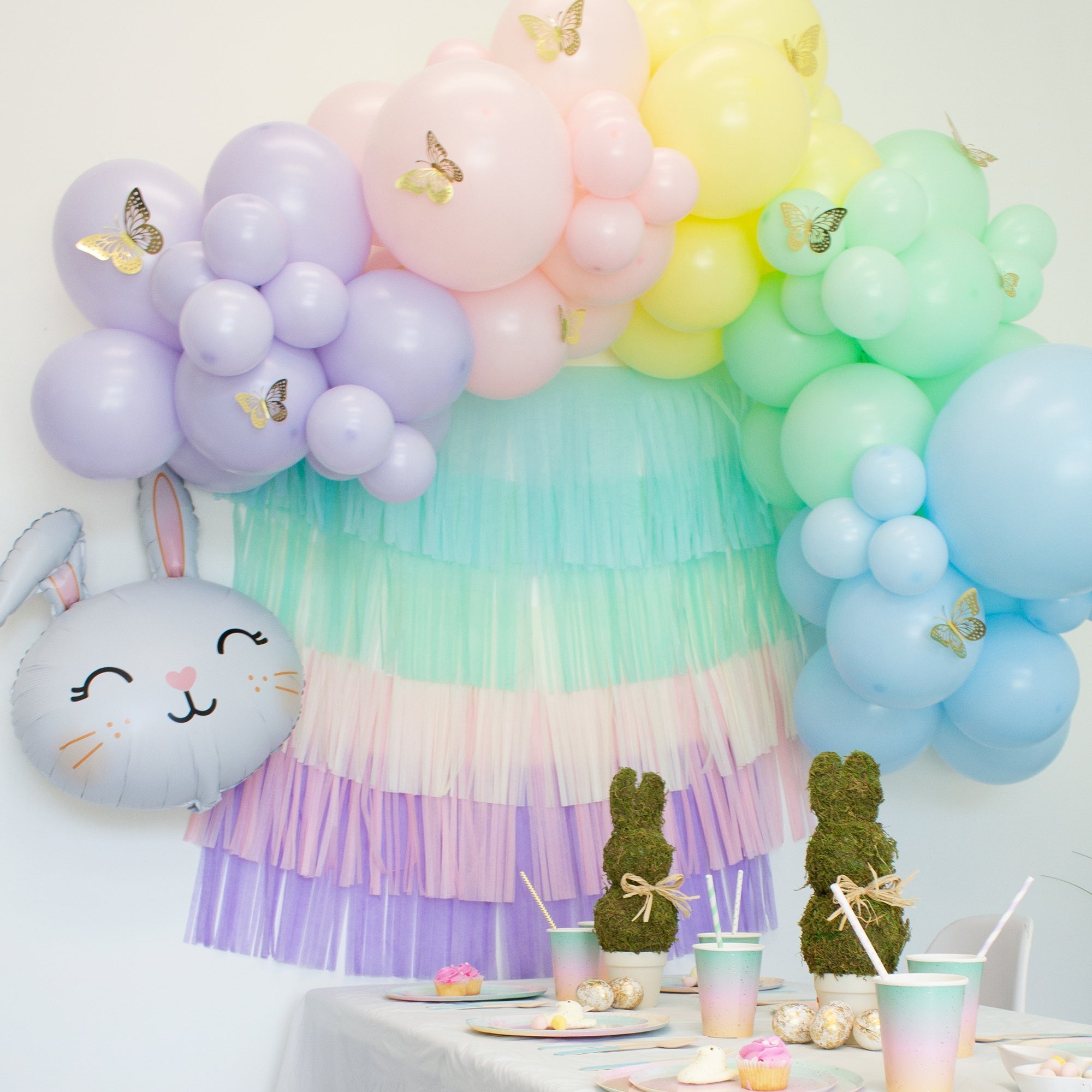 Pastel Rainbow Tassel Tail