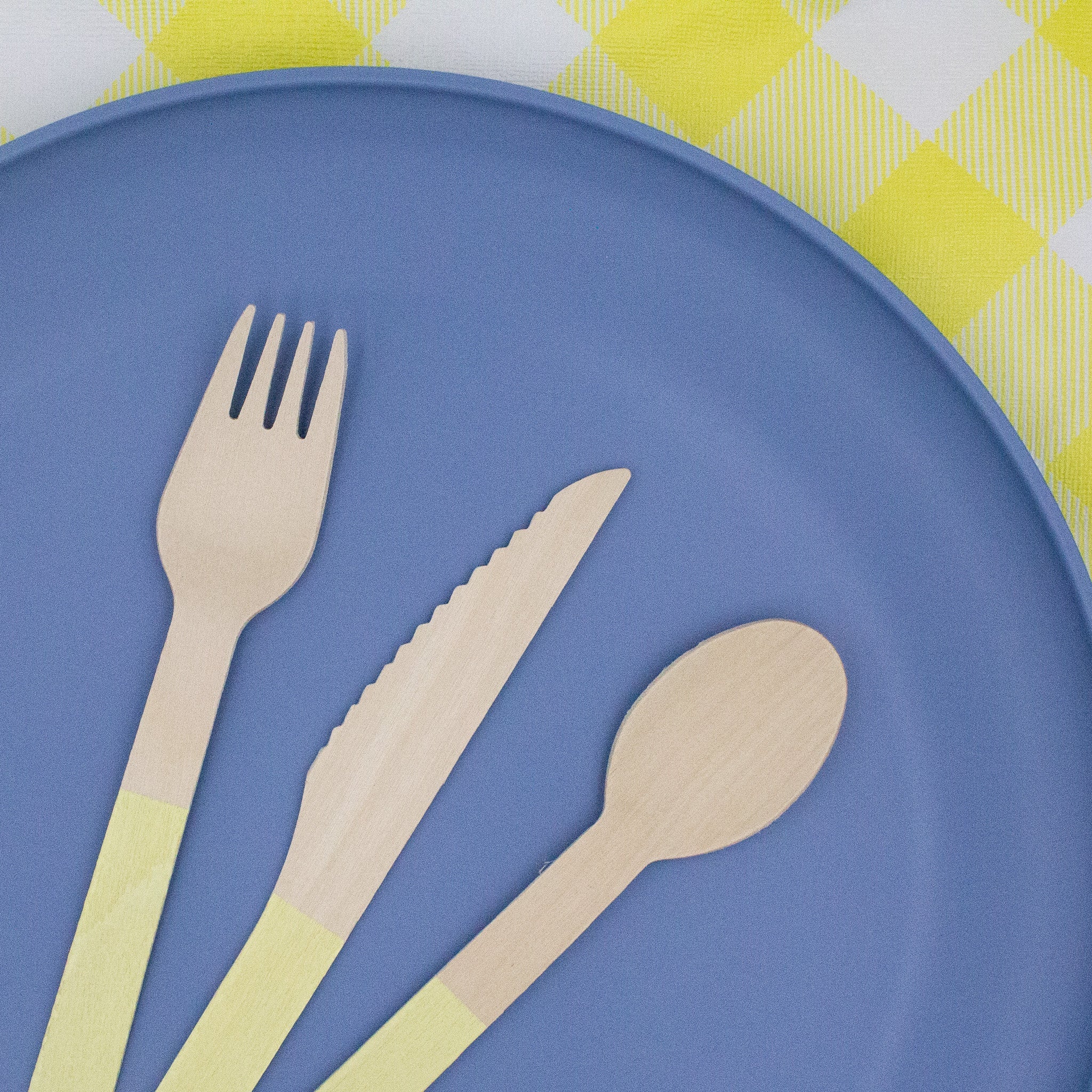 Yellow Wooden Utensil Set – 24ct | On Sale!!